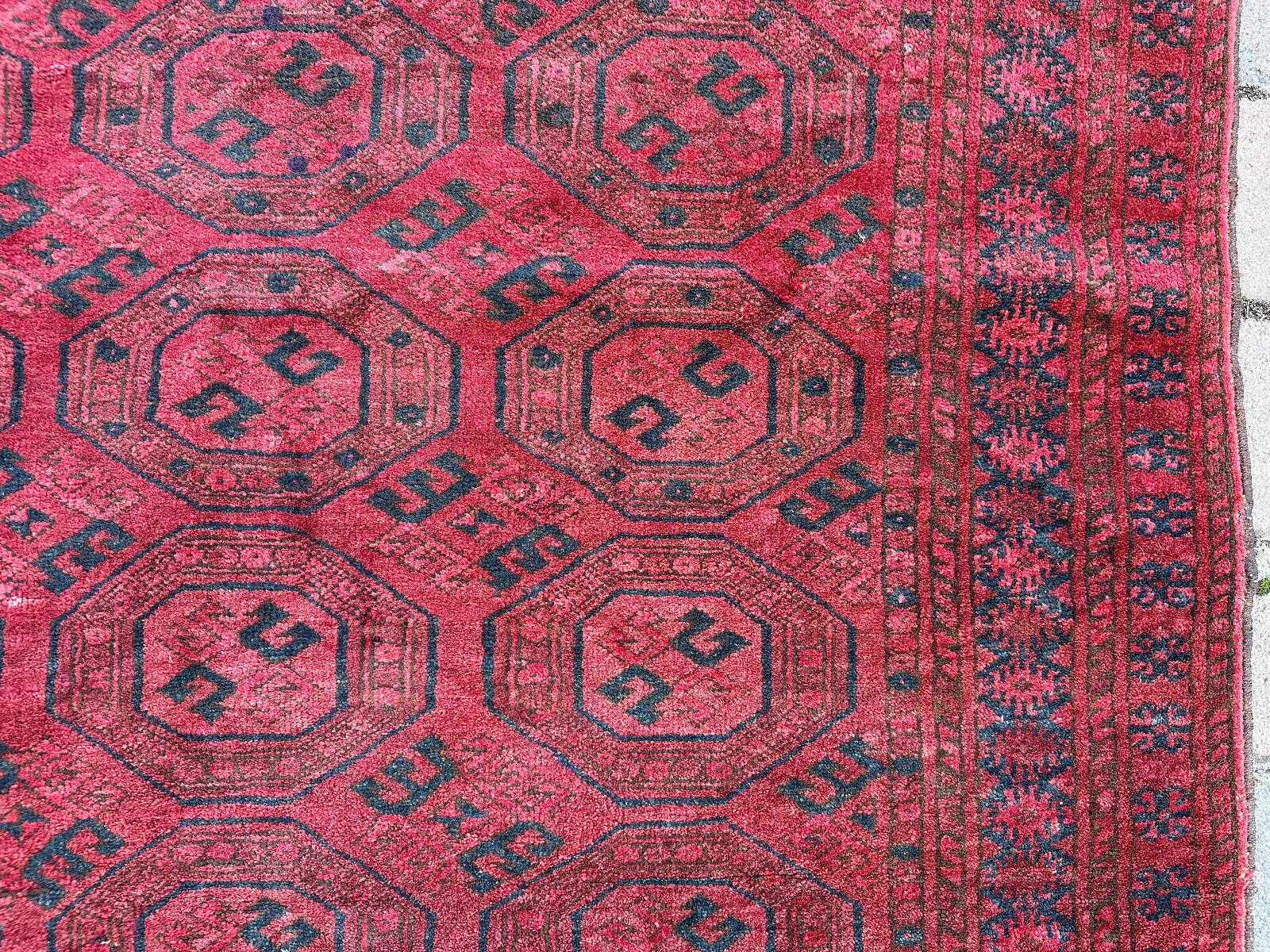 ALTER TURKMEN TEPPICH ORIENTTEPPICH WOLLE HANDGEKNÜPFT 180x137cm – Bild 10