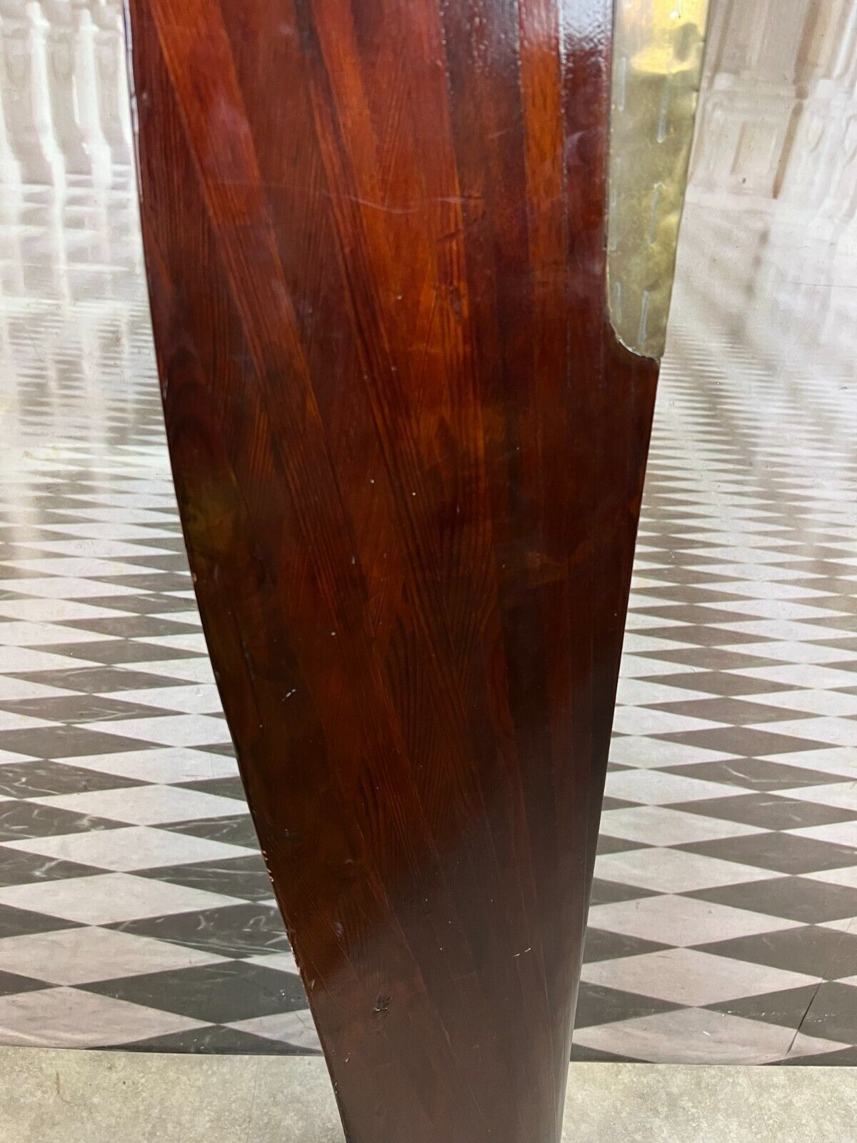 PROPELLERBLATT PROPELLER ANTIK MONTIERT AUF SOCKEL KUNSTWERK – Bild 14
