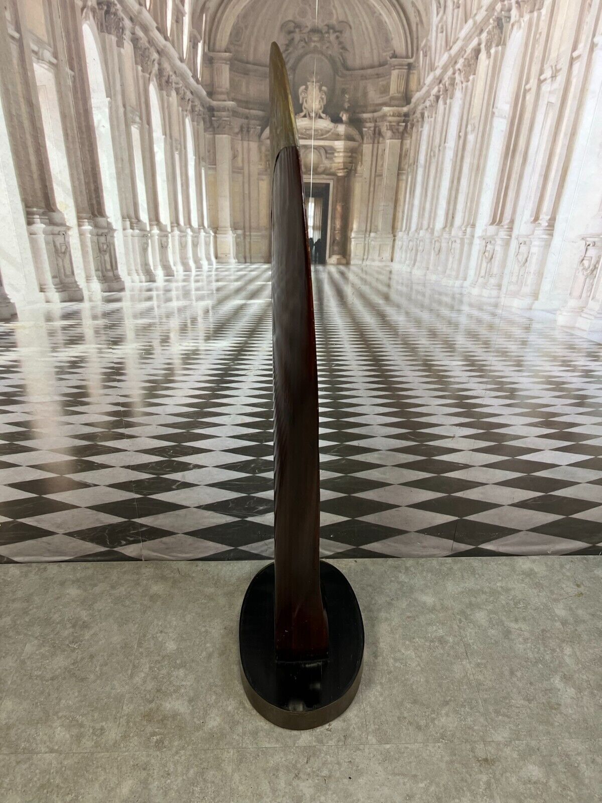 PROPELLERBLATT PROPELLER ANTIK MONTIERT AUF SOCKEL KUNSTWERK – Bild 3