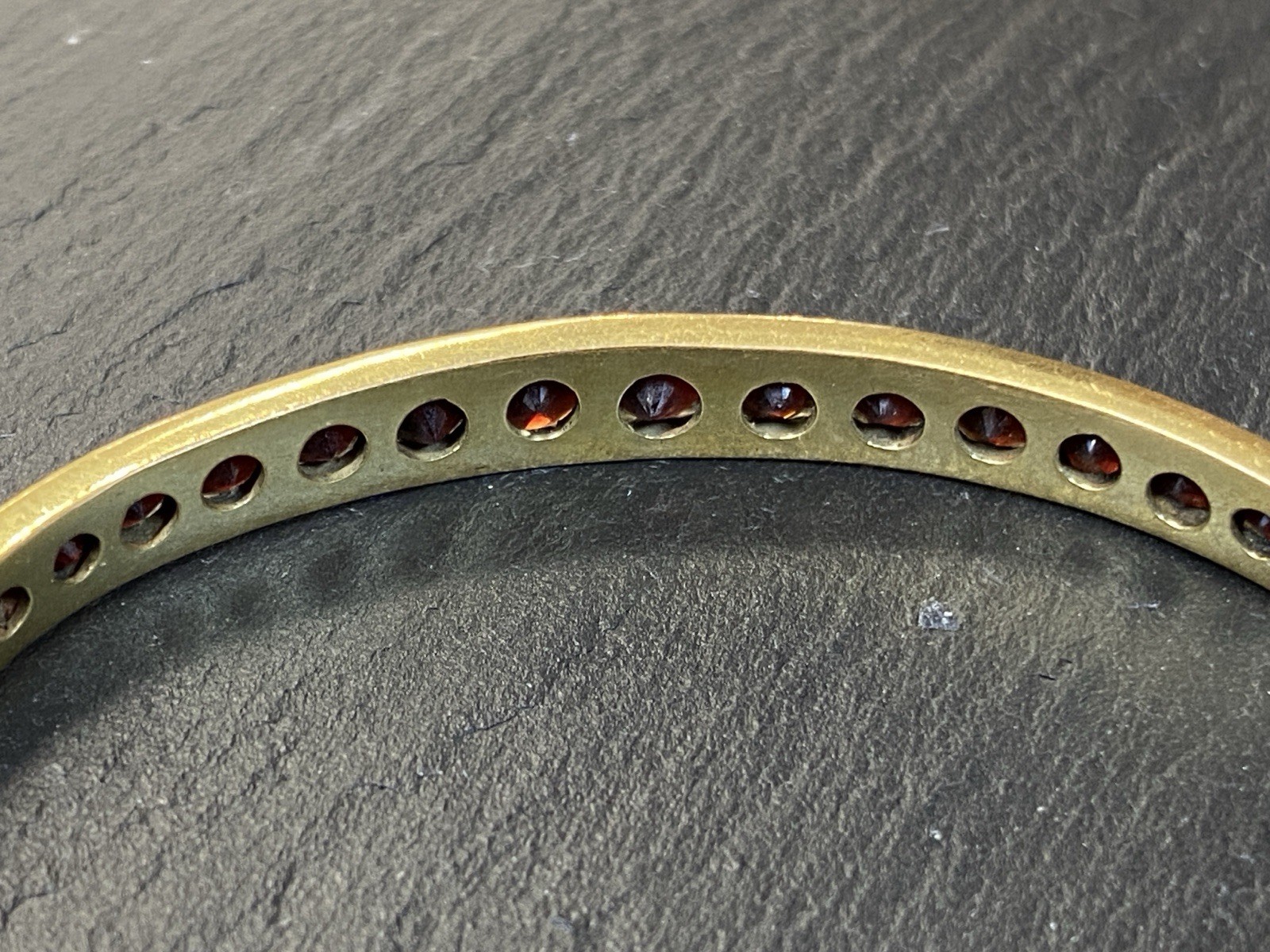 ARMREIF ARMBAND ARTDECO 1920 GRANAT GRANATE KUPFER VERGOLDET – Bild 9