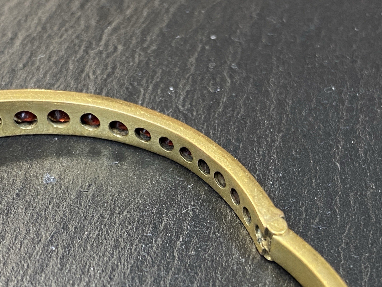 ARMREIF ARMBAND ARTDECO 1920 GRANAT GRANATE KUPFER VERGOLDET – Bild 10