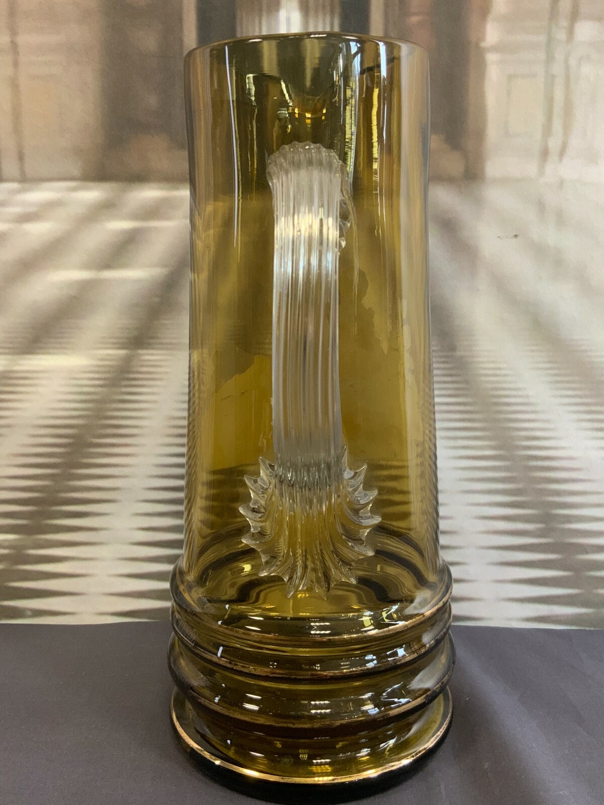 KANNE ROMANTISCHE SZENERIE GROSS ANTIK KANNE AUS GLAS MIT DEKOR KINDER AUF WIESE – Bild 6