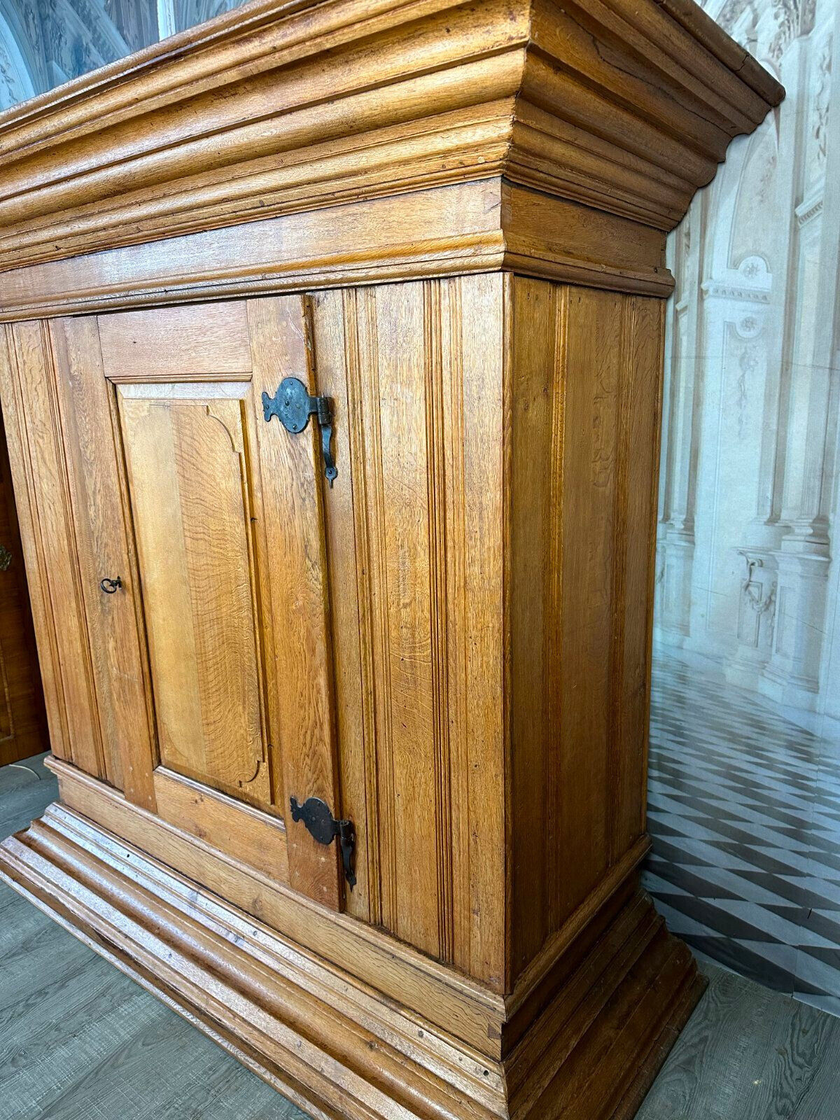 SEHR SELTENER BAROCKSCHRANK AUS EICHE UM 1680-1700 BAROCK SCHRANK KLEIDERSCHRANK – Bild 13