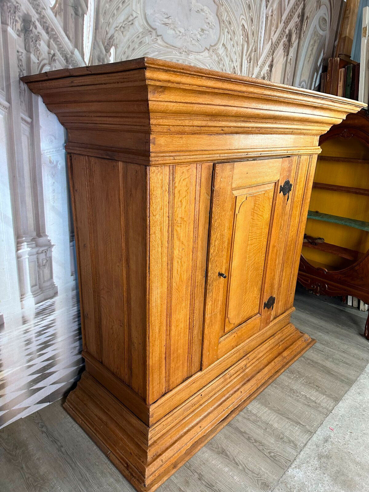 SEHR SELTENER BAROCKSCHRANK AUS EICHE UM 1680-1700 BAROCK SCHRANK KLEIDERSCHRANK – Bild 3
