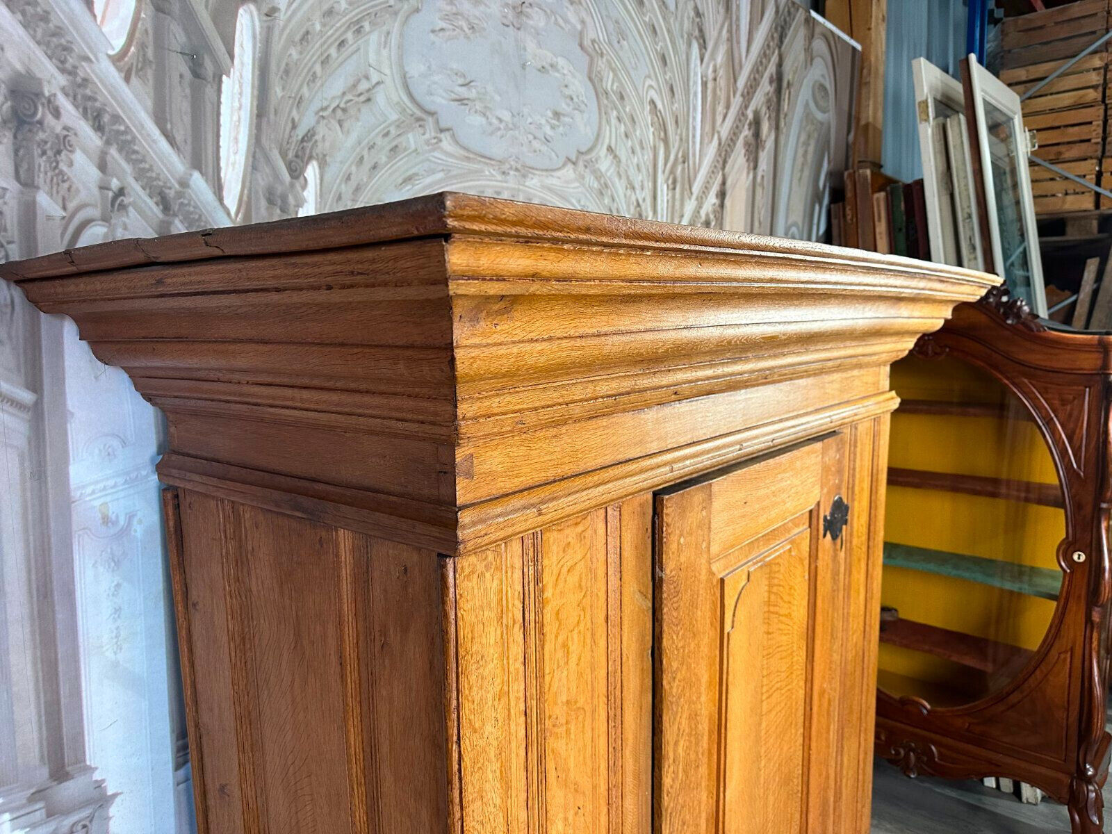 SEHR SELTENER BAROCKSCHRANK AUS EICHE UM 1680-1700 BAROCK SCHRANK KLEIDERSCHRANK – Bild 5