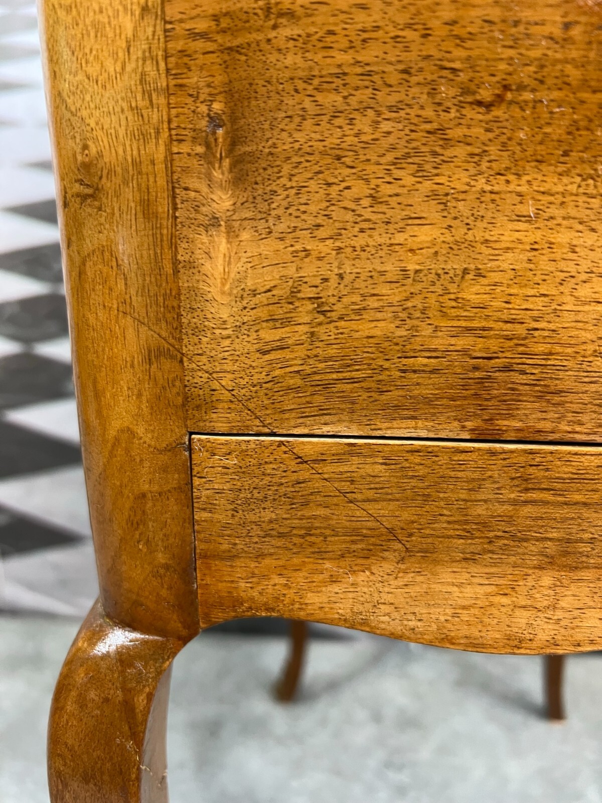KONSOLE KOMMODE BAROCK STIL EICHE MASSIV MESSING APPLIKEN BOCKBEINE – Bild 6