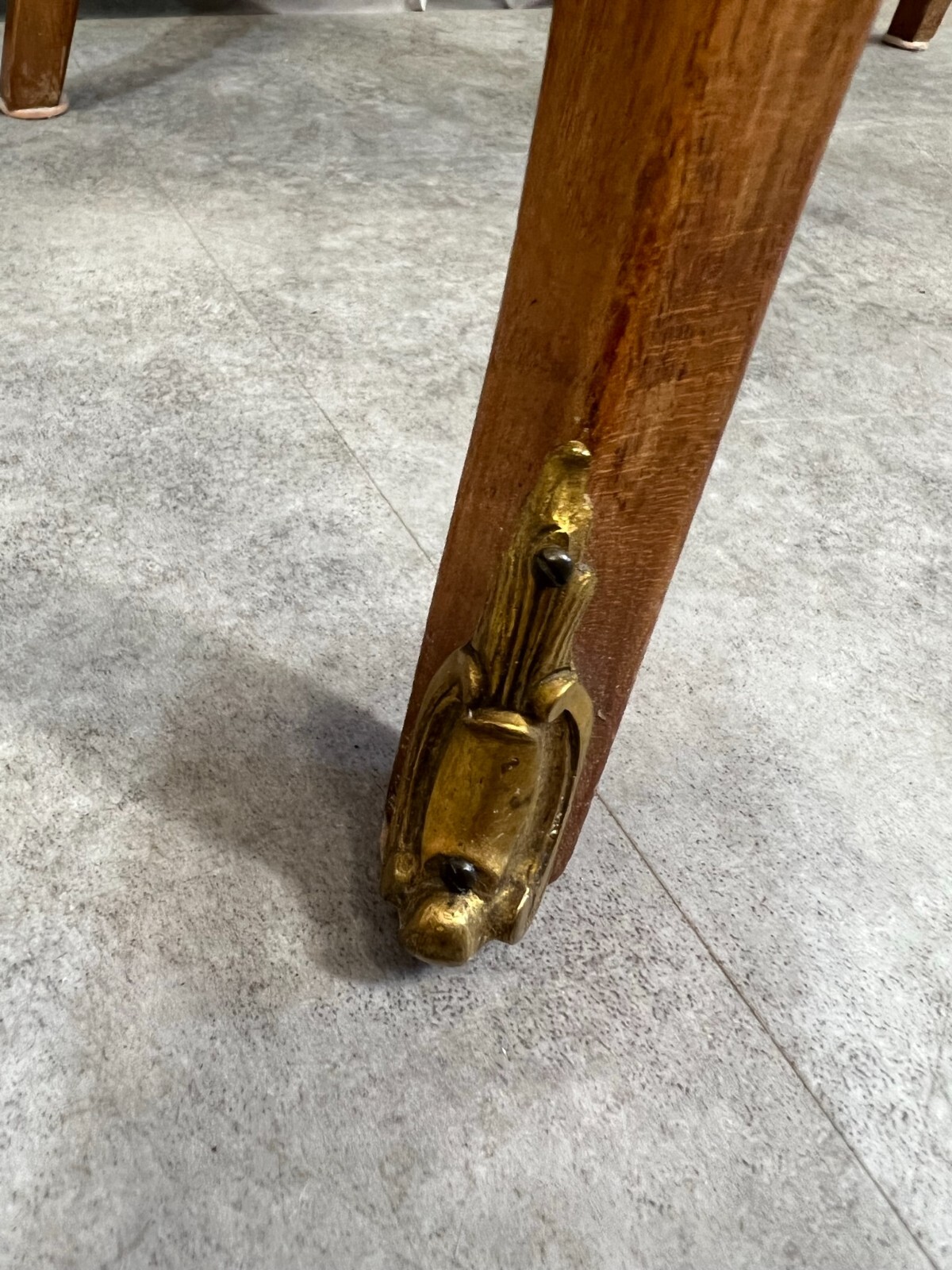 KONSOLE KOMMODE BAROCK STIL EICHE MASSIV MESSING APPLIKEN BOCKBEINE – Bild 10