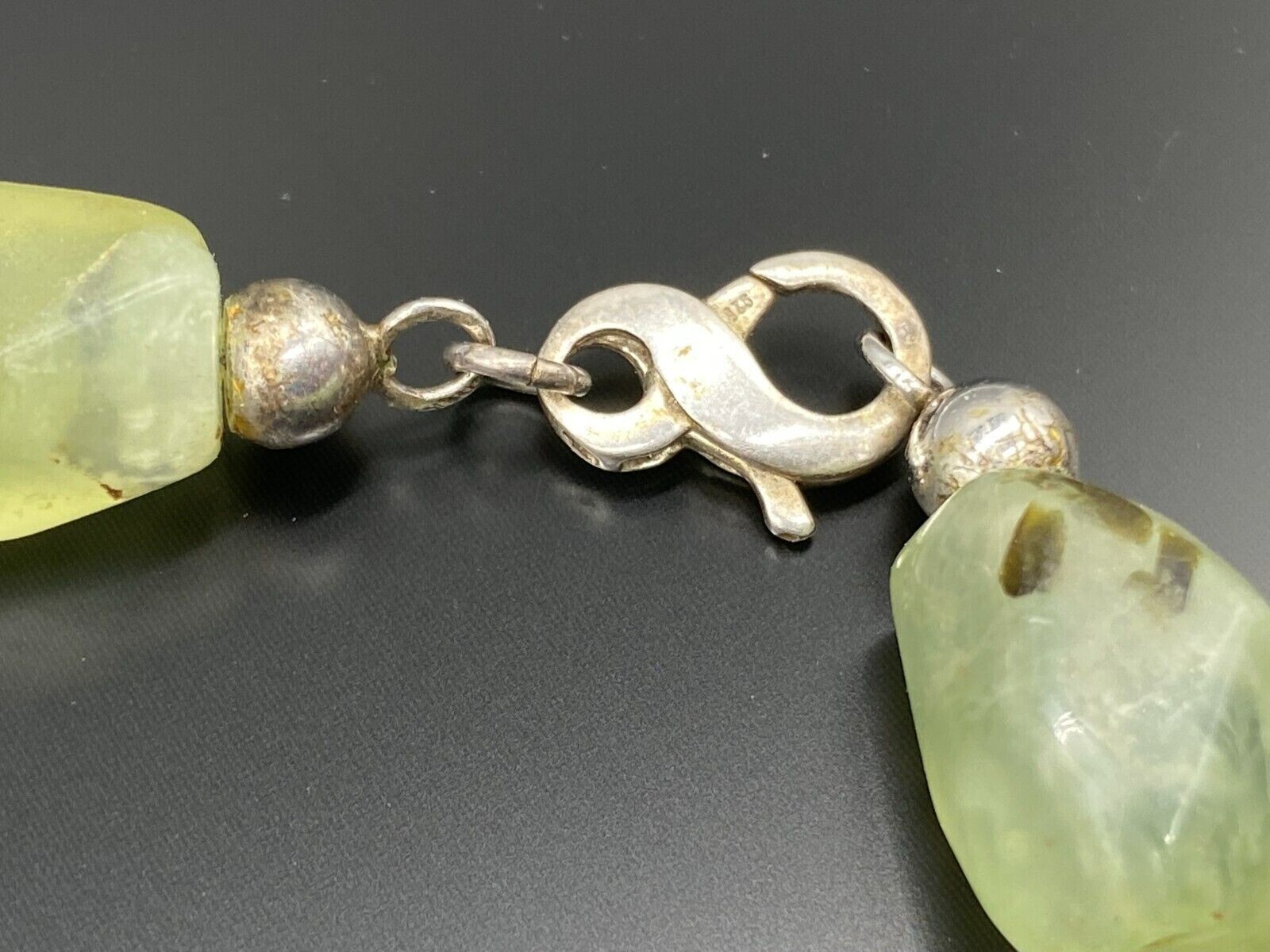 HALSKETTE COLLIER EINZELANFERTIGUNG CHRYSOPRAS MIT MASSIVEM GOLD 750 MITTELSTÜCK – Bild 7