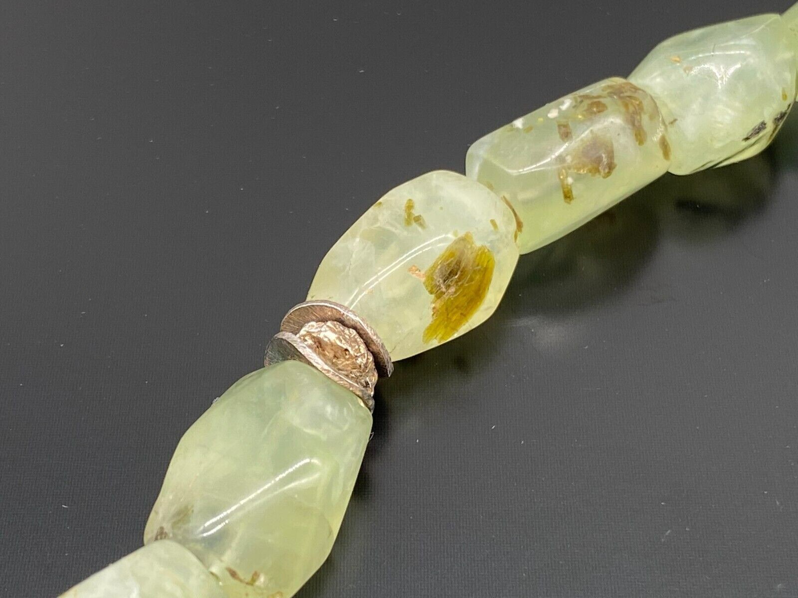 HALSKETTE COLLIER EINZELANFERTIGUNG CHRYSOPRAS MIT MASSIVEM GOLD 750 MITTELSTÜCK – Bild 9