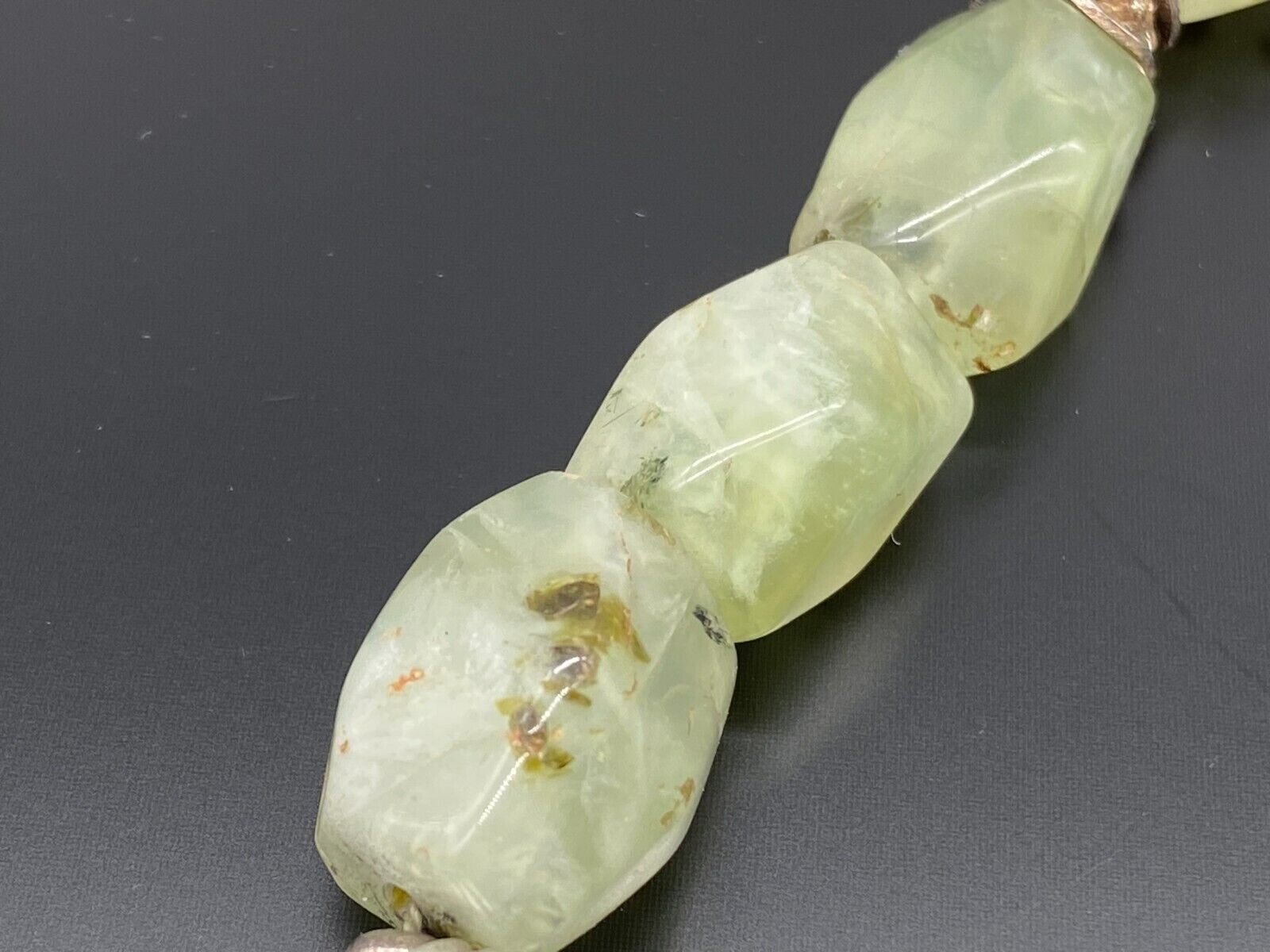 HALSKETTE COLLIER EINZELANFERTIGUNG CHRYSOPRAS MIT MASSIVEM GOLD 750 MITTELSTÜCK – Bild 10