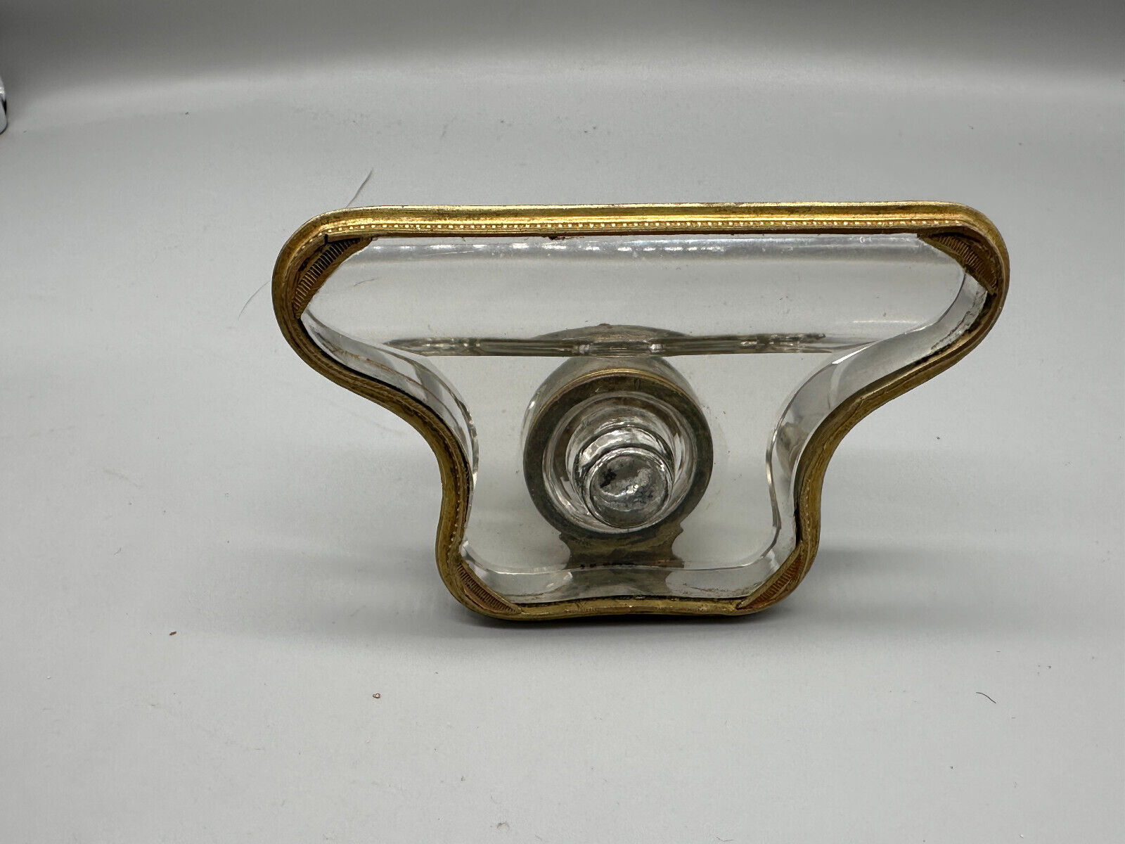 ANTIKE SCHREIBGARNITUR SCHREIBTISCHSET TINTENFASS UM 1880 GLAS UND MESSING – Bild 9