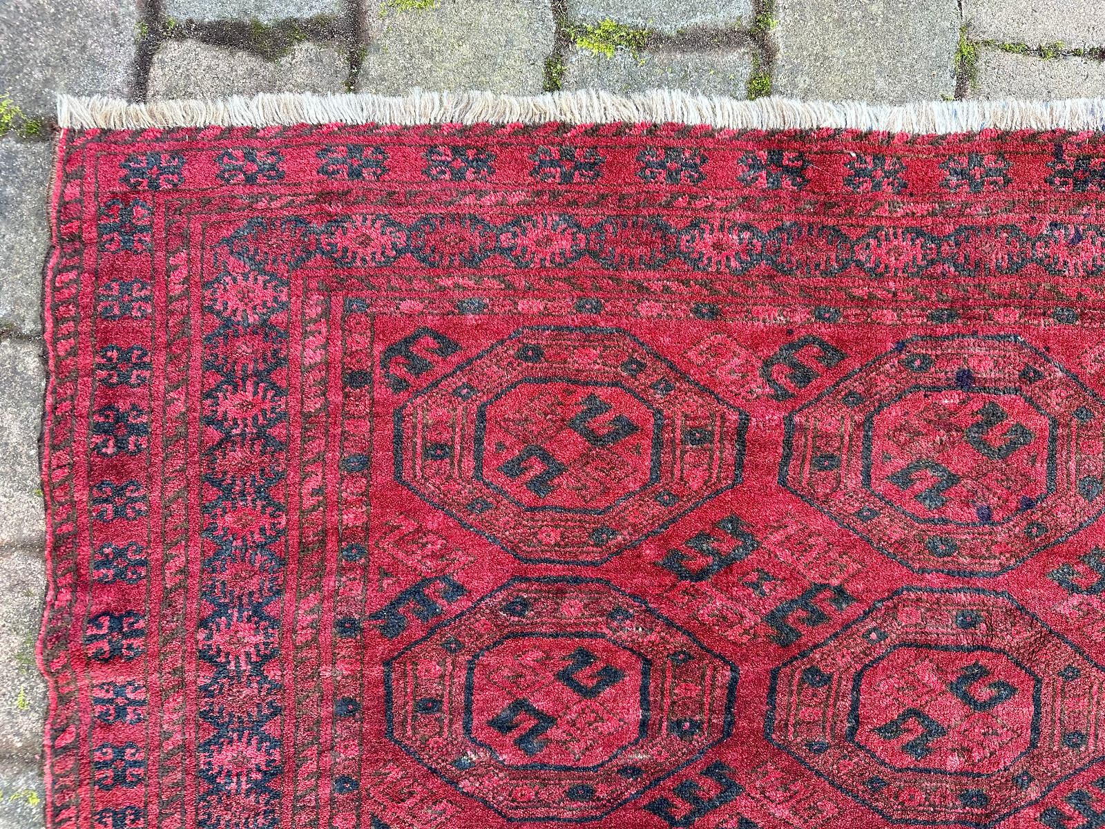 ALTER TURKMEN TEPPICH ORIENTTEPPICH WOLLE HANDGEKNÜPFT 180x137cm – Bild 11