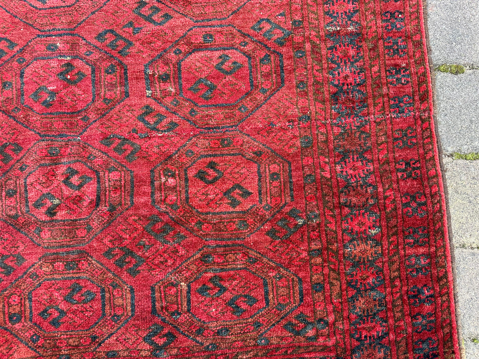 ALTER TURKMEN TEPPICH ORIENTTEPPICH WOLLE HANDGEKNÜPFT 180x137cm – Bild 6