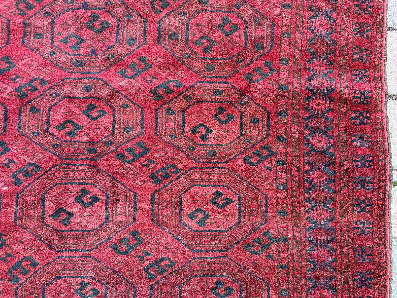 ALTER TURKMEN TEPPICH ORIENTTEPPICH WOLLE HANDGEKNÜPFT 180x137cm – Bild 10