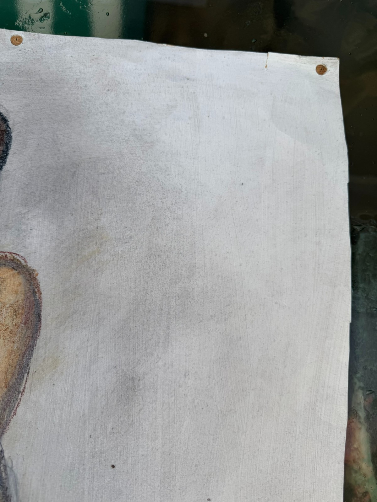 Großer Akt auf Papier, Aquarell und Kohlestift, unsigniert 55x80cm – Bild 5
