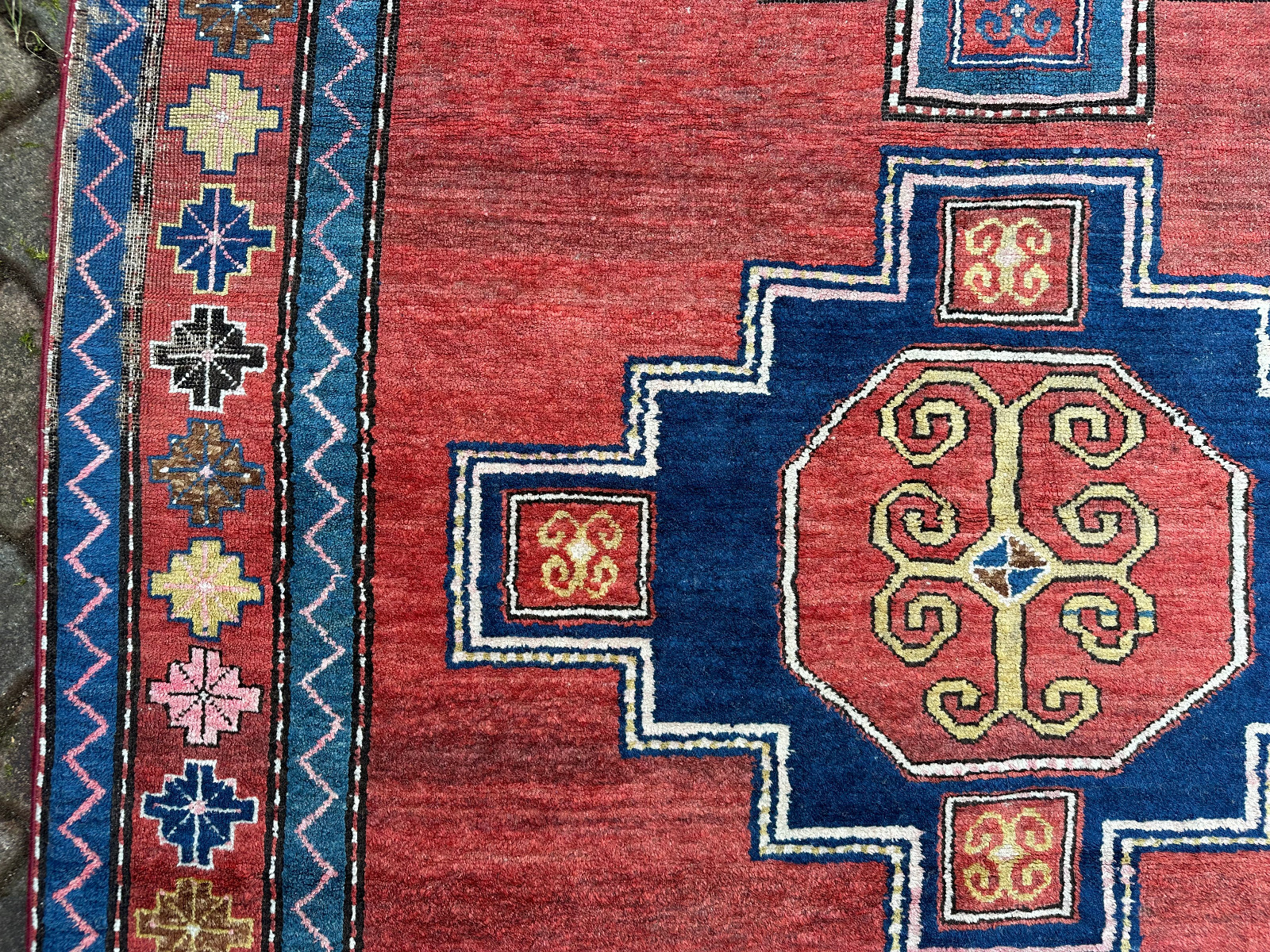 ANTIKER NOMADEN TEPPICH DATIERT 1931 ORIENTTEPPICH WOLLE HANDGEKNÜPFT 258x158cm – Bild 5