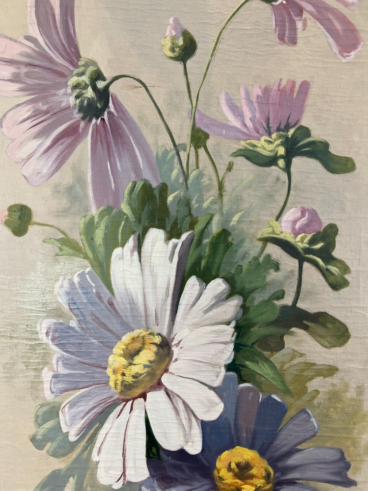ÖLGEMÄLDE AUF LEINWAND BLUMEN STILLLEBEN 46x105cm MIT RAHMEN – Bild 3