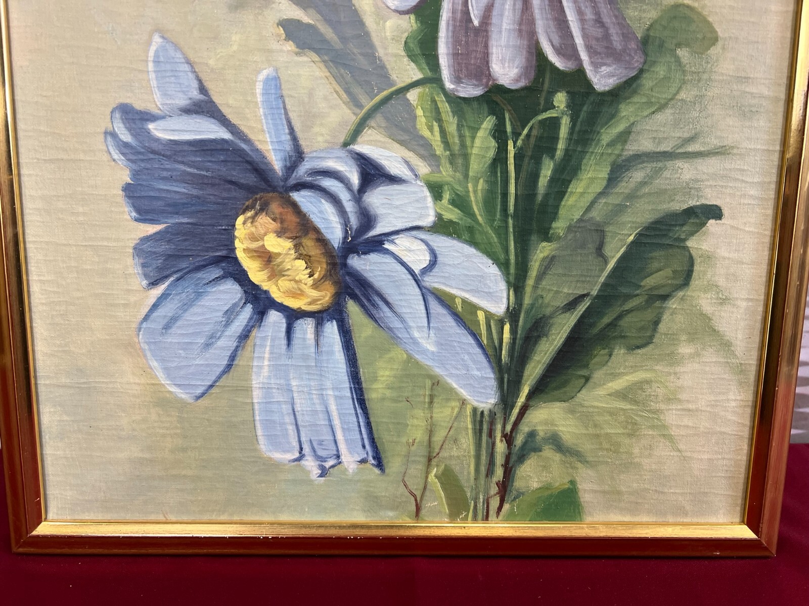 ÖLGEMÄLDE AUF LEINWAND BLUMEN STILLLEBEN 46x105cm MIT RAHMEN – Bild 8