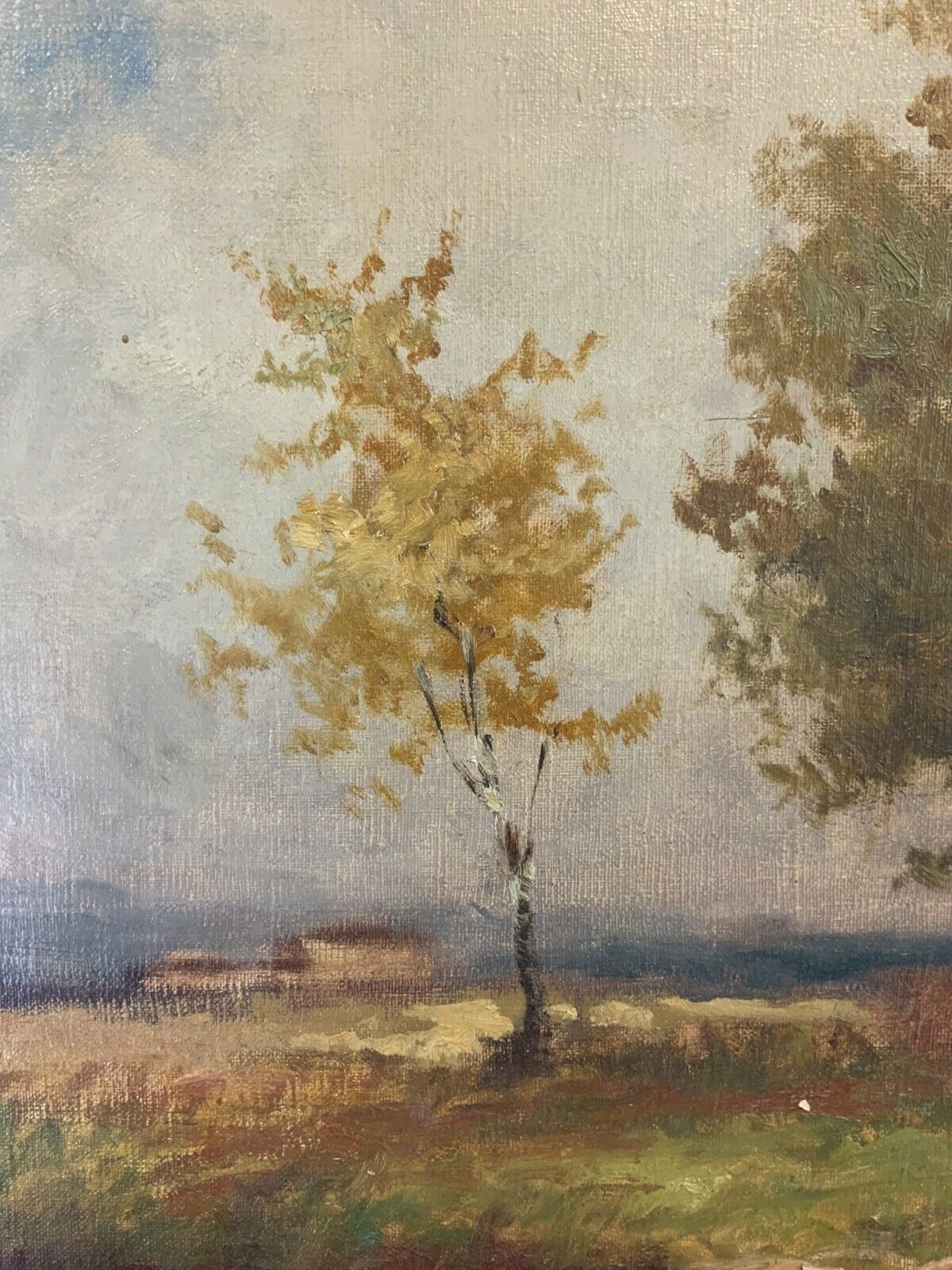 ÖLGEMÄLDE LANDSCHAFT MIT VIEH UND PERSON GEMÄLDE VON J RINGSTEN GROSS 125x74,5cm – Bild 7