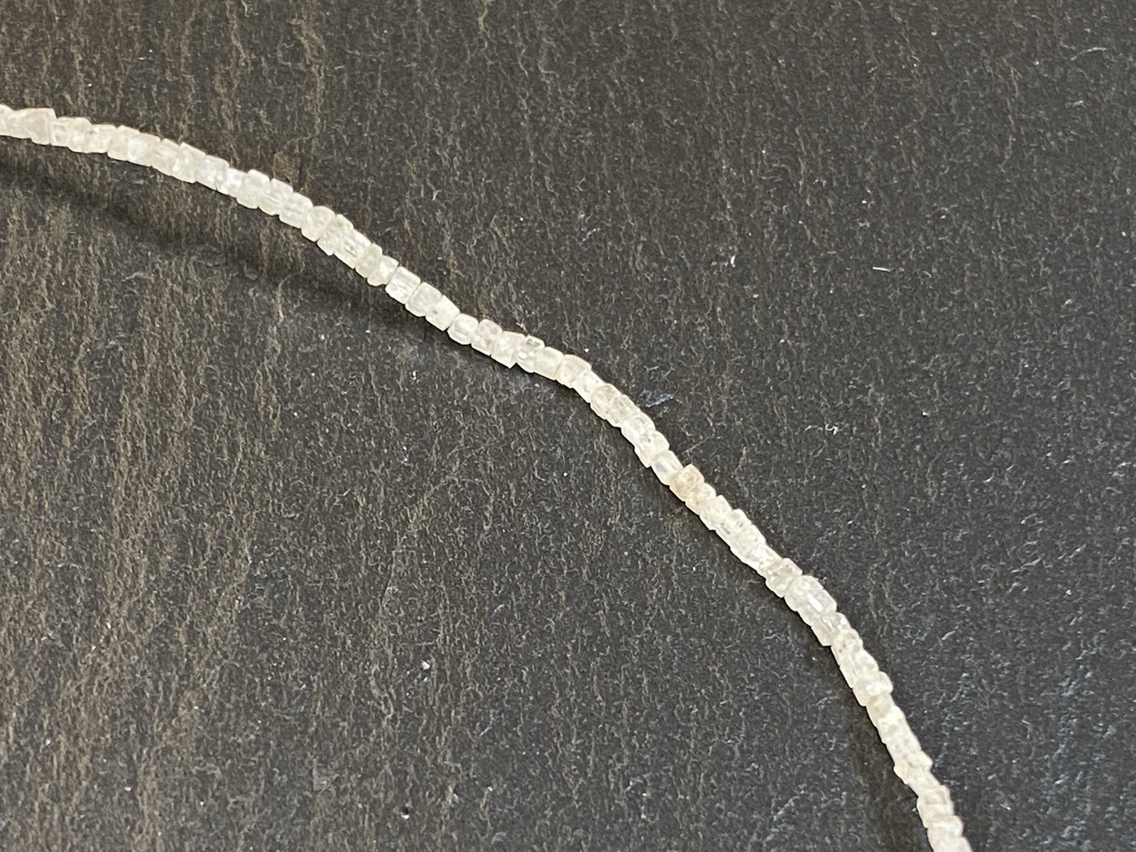 HALSKETTE KETTE AUS ROHEN DIAMANTEN 42,5cm LANG – Bild 5