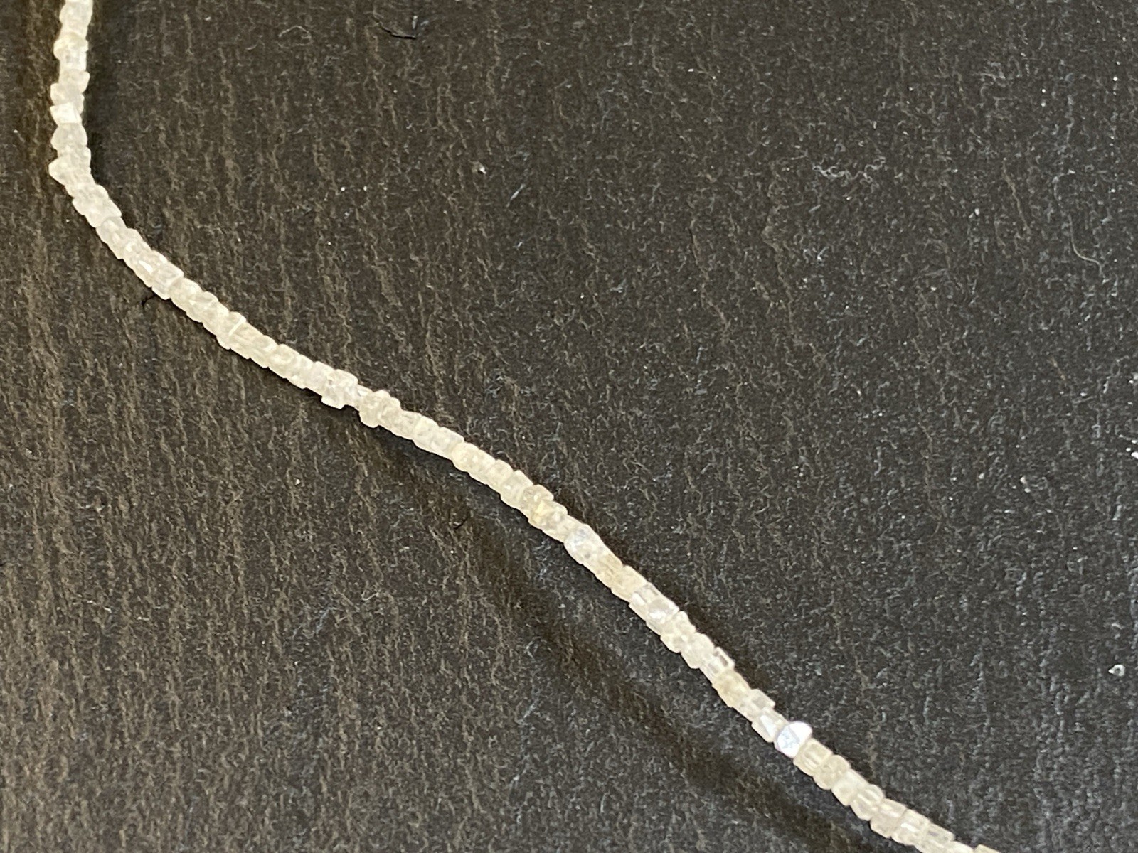 HALSKETTE KETTE AUS ROHEN DIAMANTEN 42,5cm LANG – Bild 8
