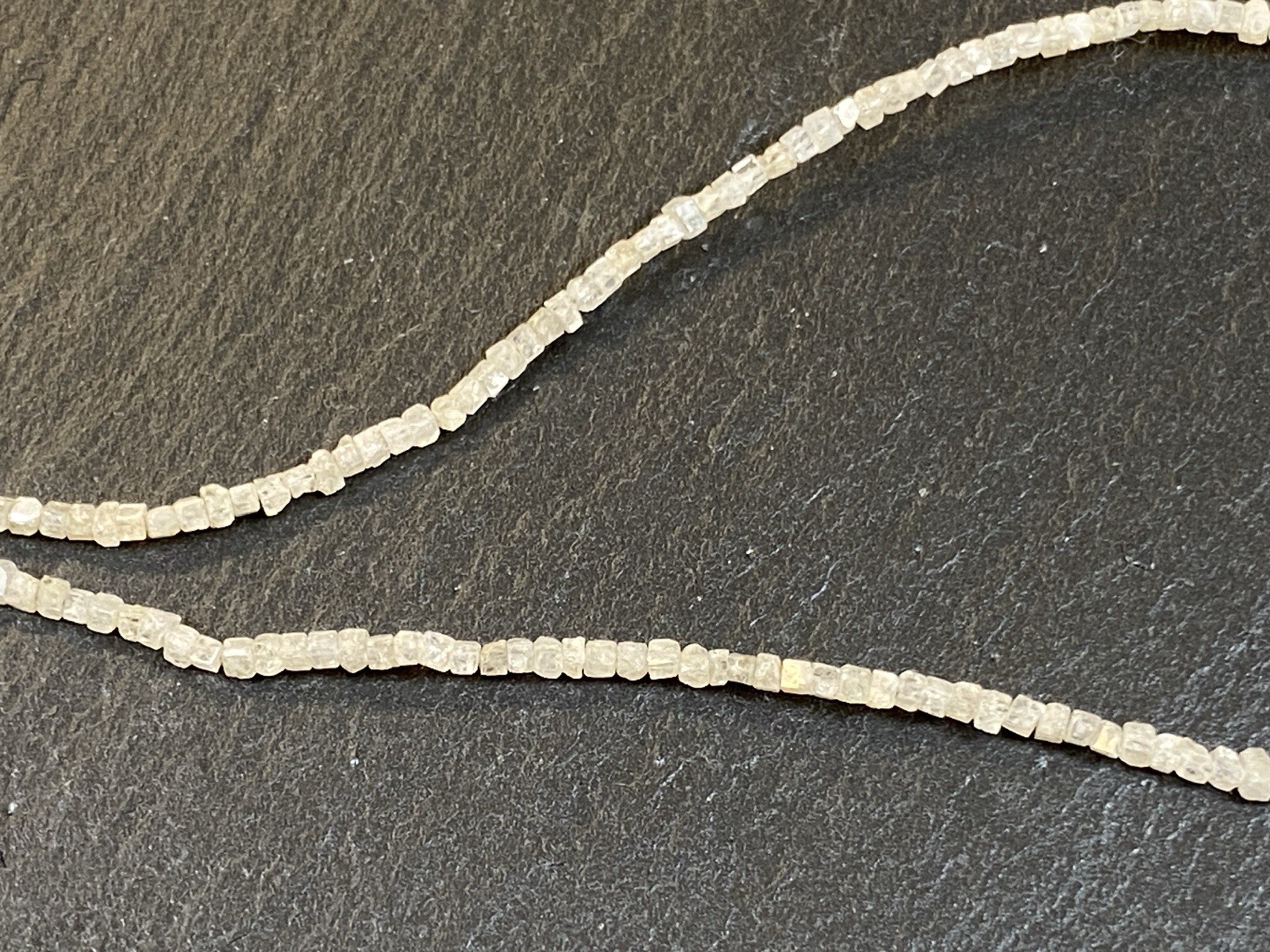 HALSKETTE KETTE AUS ROHEN DIAMANTEN 42,5cm LANG – Bild 10