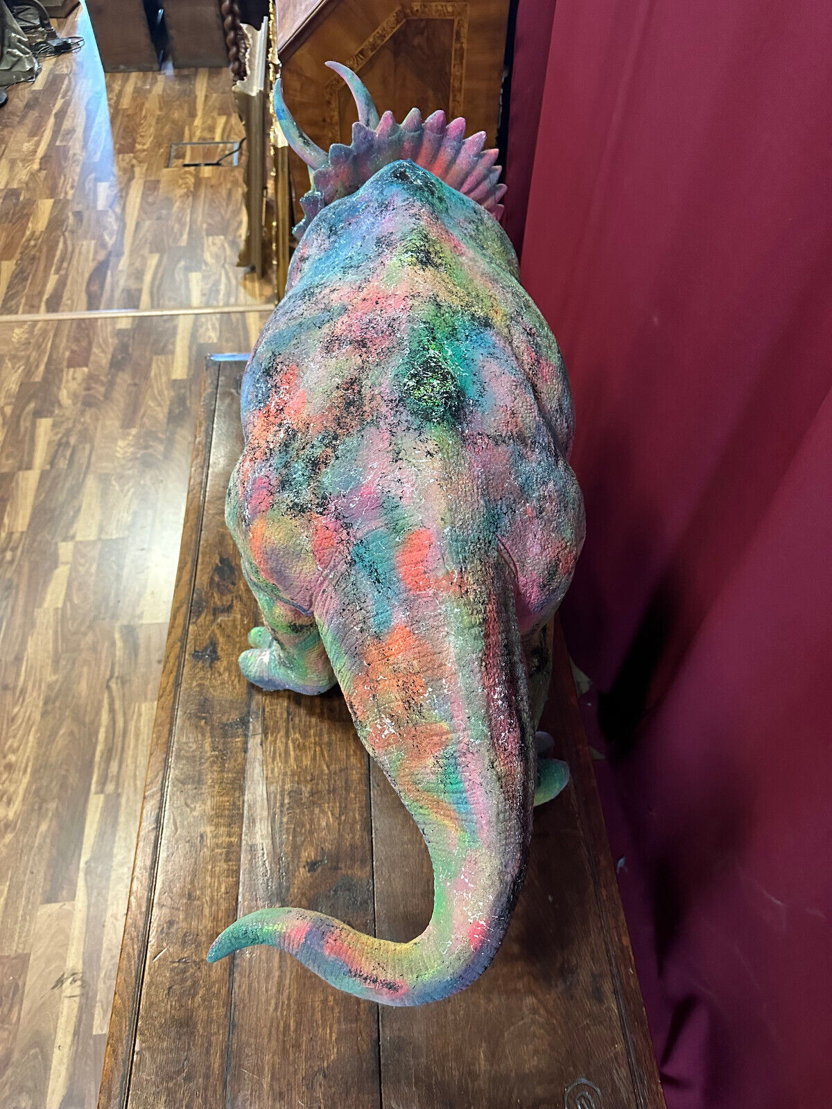 GROSSE POP ART FIGUR DINOSAURIER UM 1970 KUNSSTOFF 130cm – Bild 6