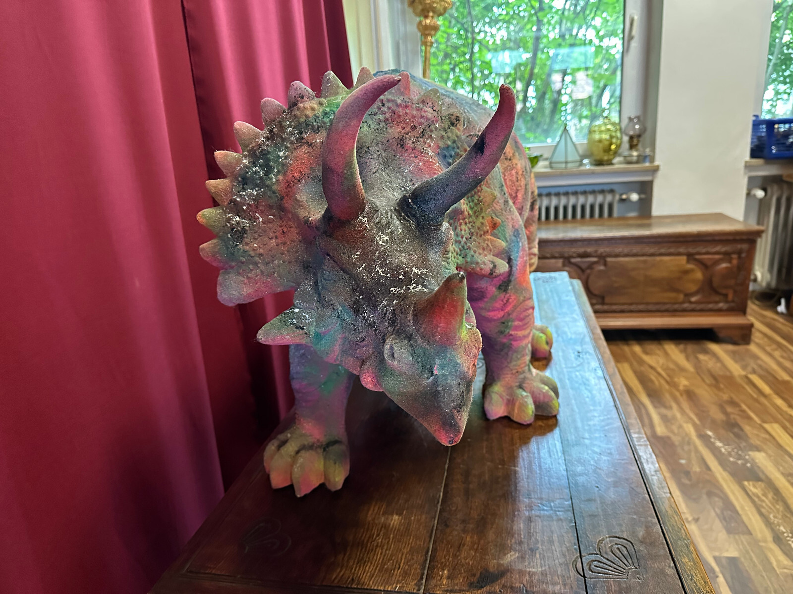 GROSSE POP ART FIGUR DINOSAURIER UM 1970 KUNSSTOFF 130cm – Bild 9