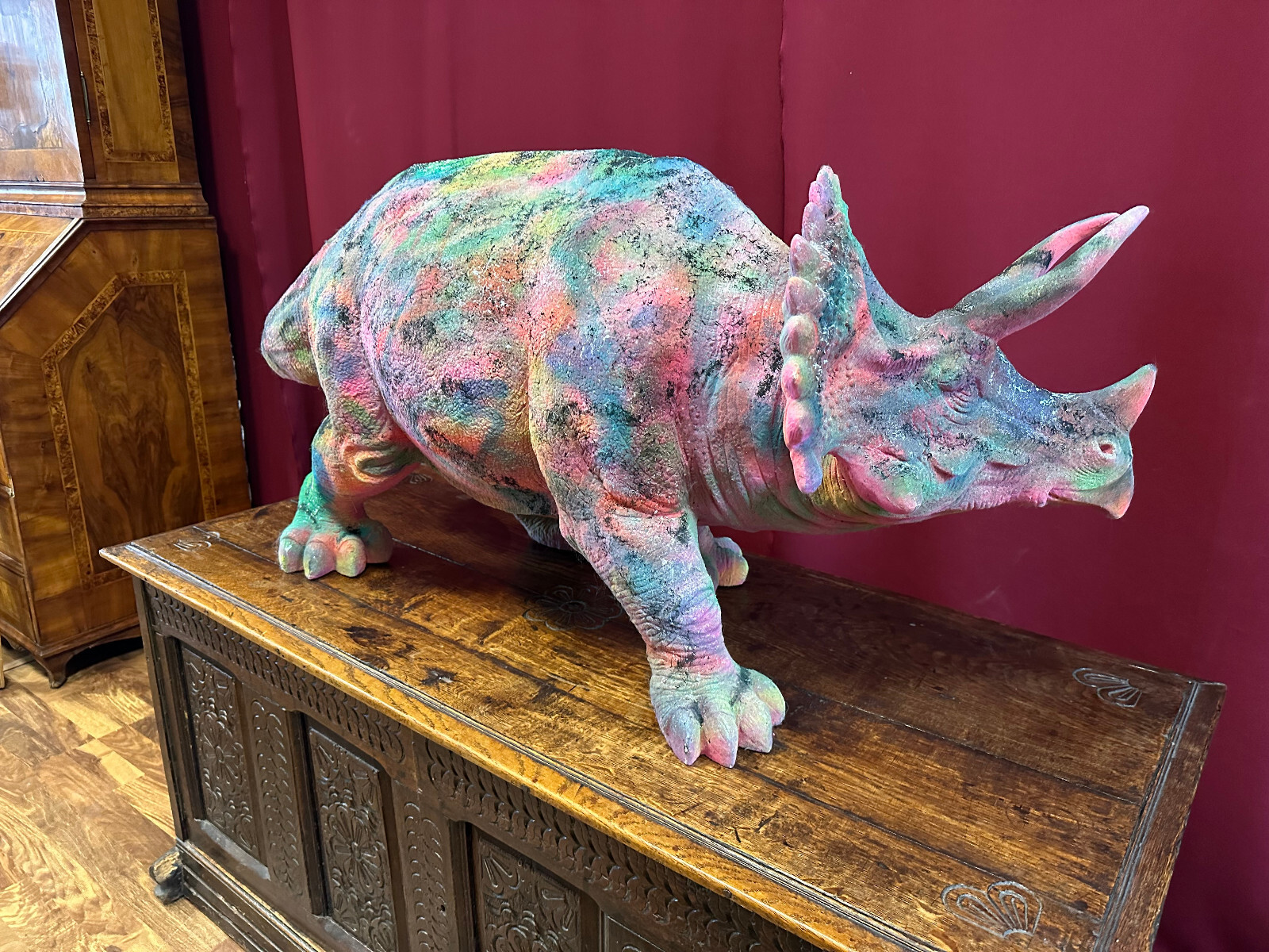 GROSSE POP ART FIGUR DINOSAURIER UM 1970 KUNSSTOFF 130cm – Bild 10