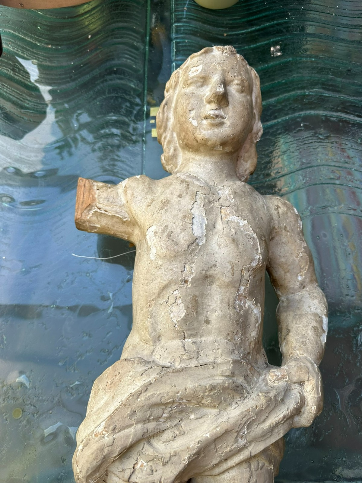 ANTIKE BAROCK HEILIGENFIGUR 18 TES JHDT HEILIGER SEBASTIAN 75cm – Bild 12
