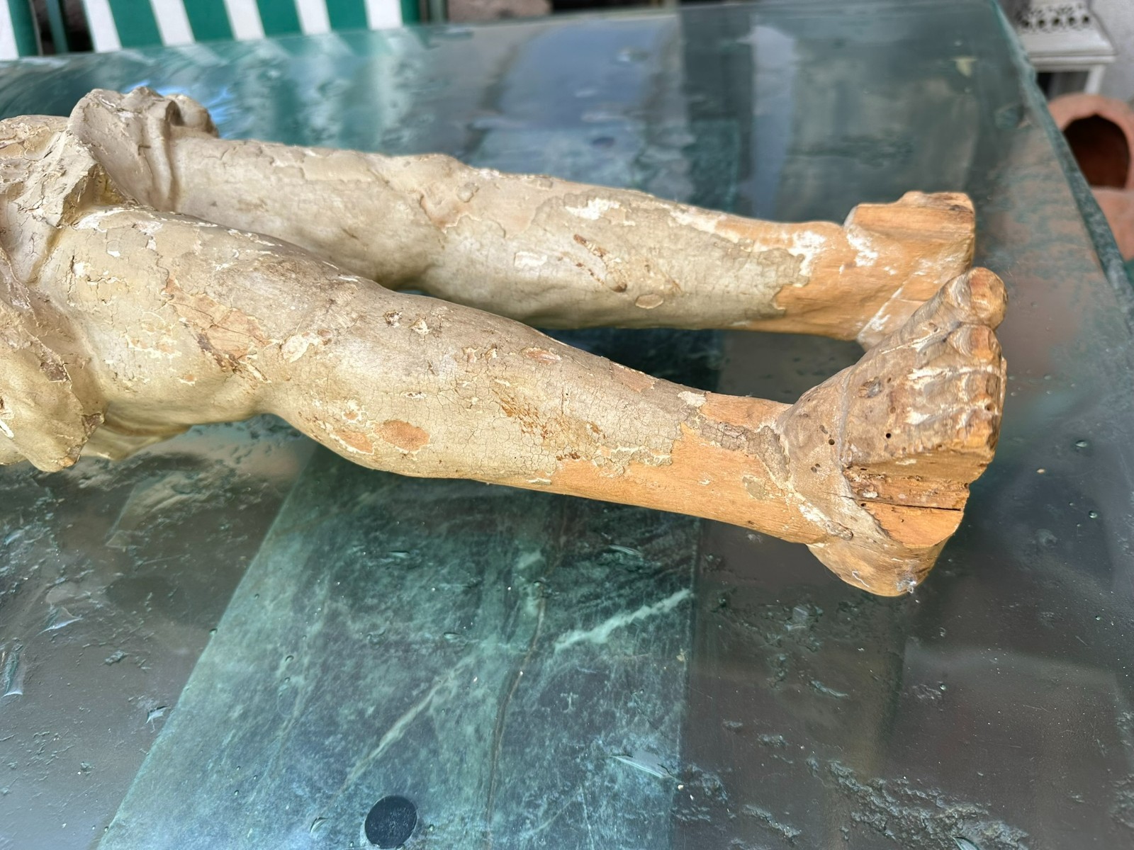 ANTIKE BAROCK HEILIGENFIGUR 18 TES JHDT HEILIGER SEBASTIAN 75cm – Bild 15