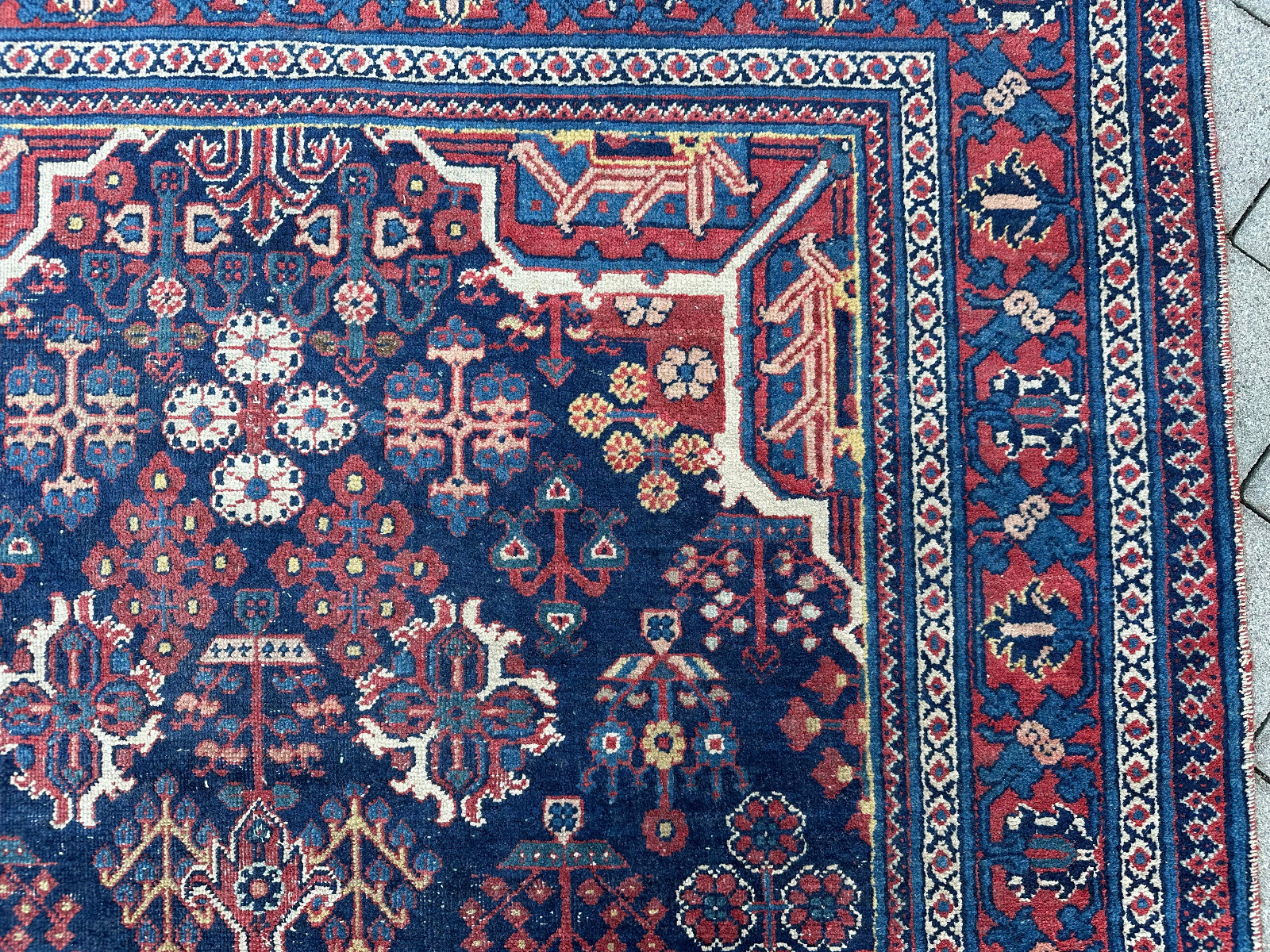 ANTIKER KASAK TEPPICH ORIENTTEPPICH AUS WOLLE HANDGEKNÜPFT 203x128cm – Bild 13