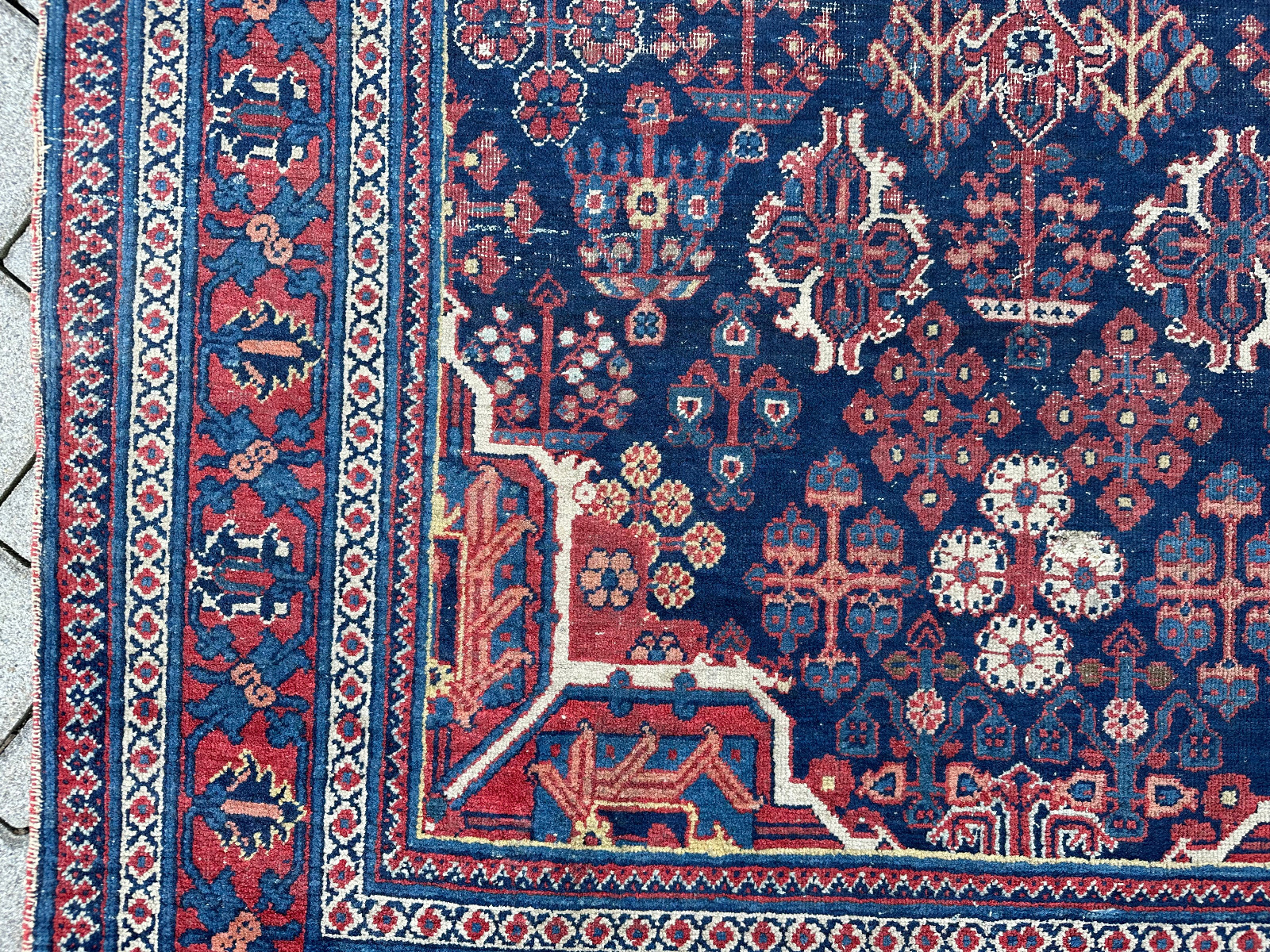 ANTIKER KASAK TEPPICH ORIENTTEPPICH AUS WOLLE HANDGEKNÜPFT 203x128cm – Bild 6