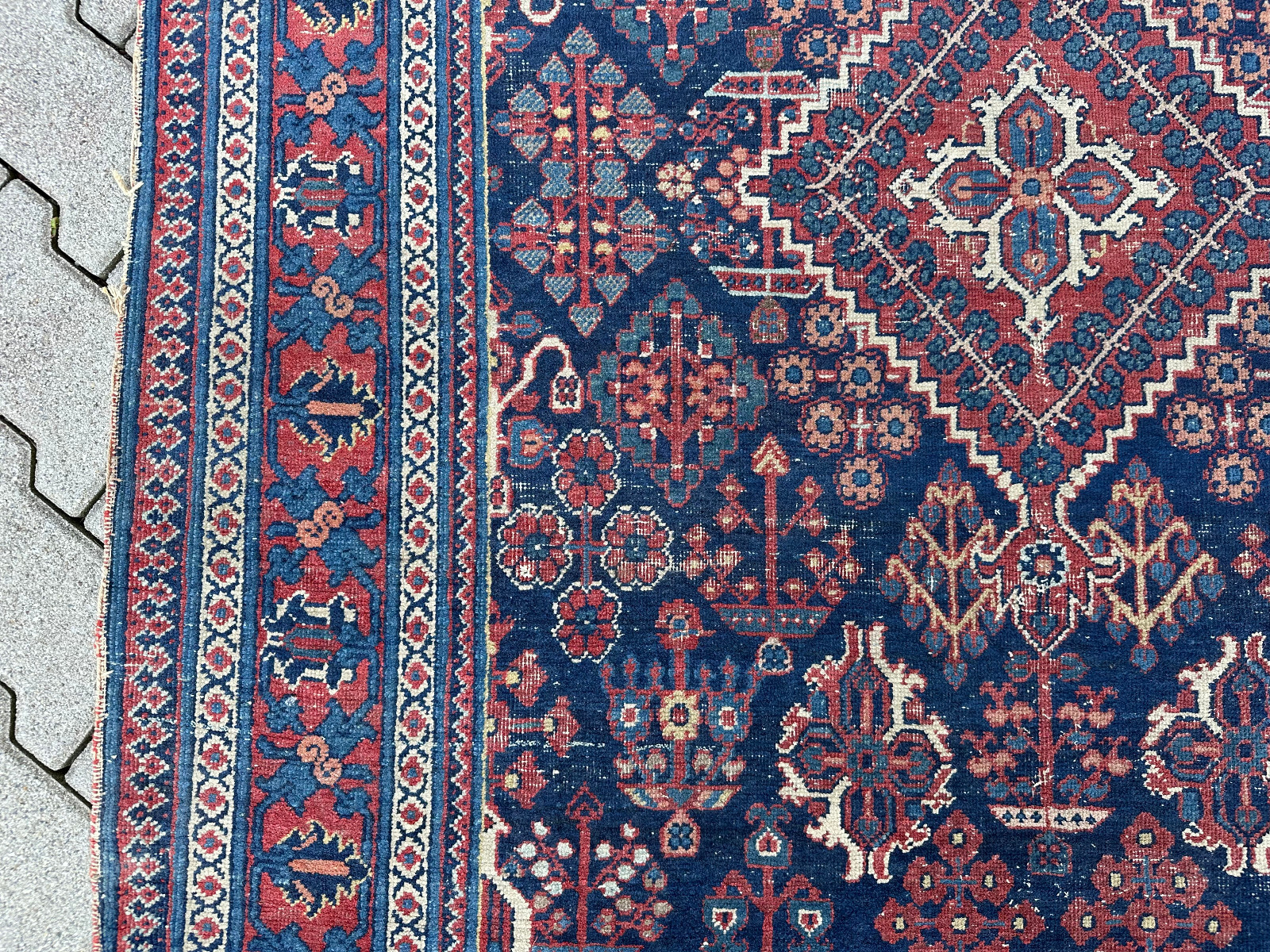 ANTIKER KASAK TEPPICH ORIENTTEPPICH AUS WOLLE HANDGEKNÜPFT 203x128cm – Bild 8