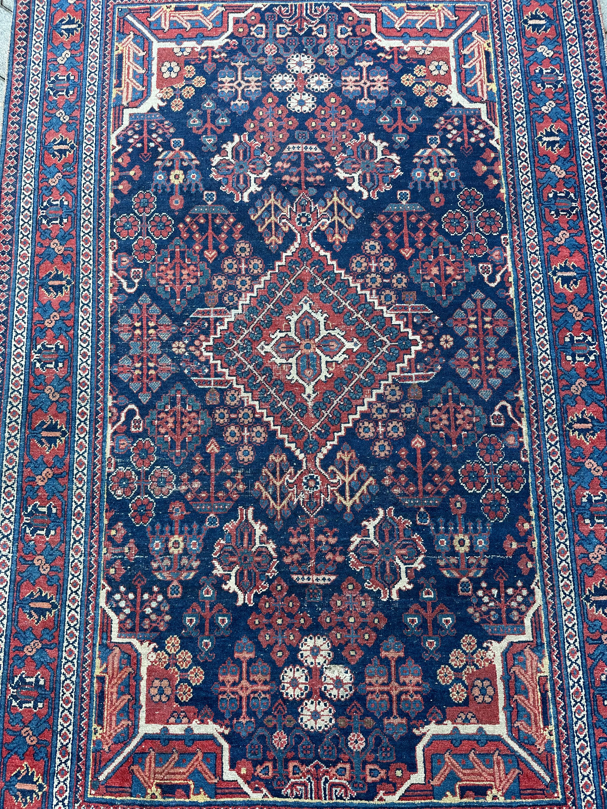 ANTIKER KASAK TEPPICH ORIENTTEPPICH AUS WOLLE HANDGEKNÜPFT 203x128cm