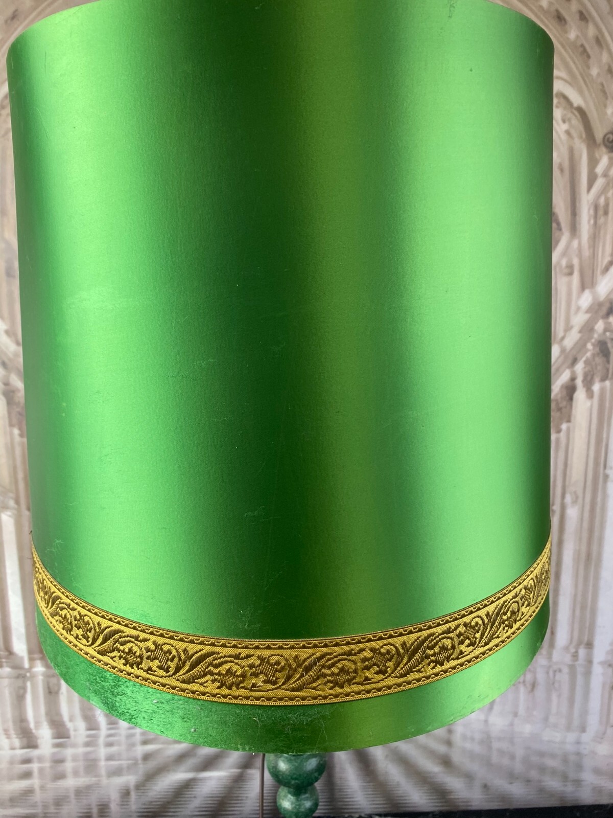 VINTAGE TISCHLAMPE FUSS AUS HOLZ UND ONYX – Bild 11