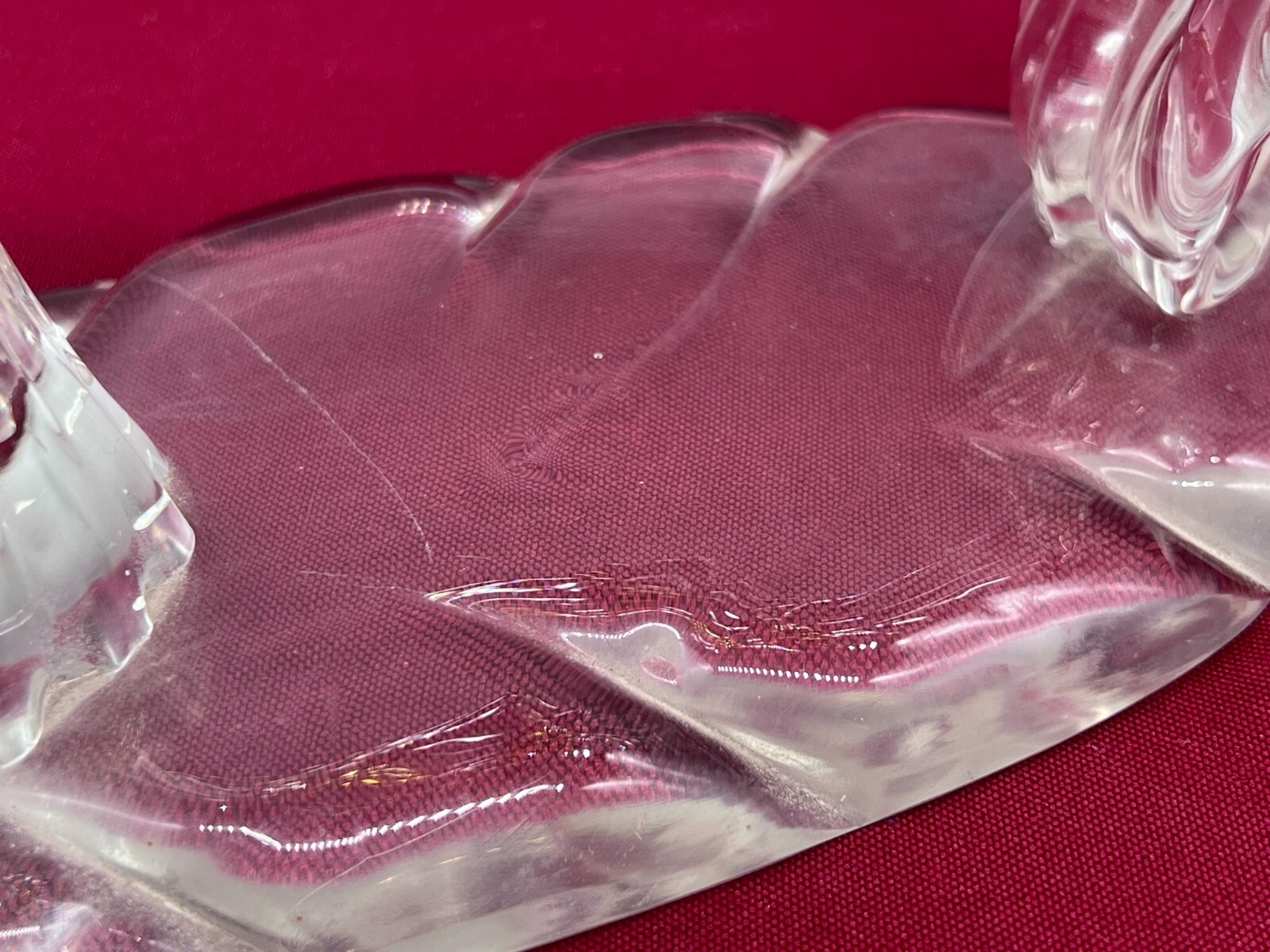 SEHR GROSSE FIGUR AUS GLAS 24cm VÖGEL AUF AST SPATZEN – Bild 9