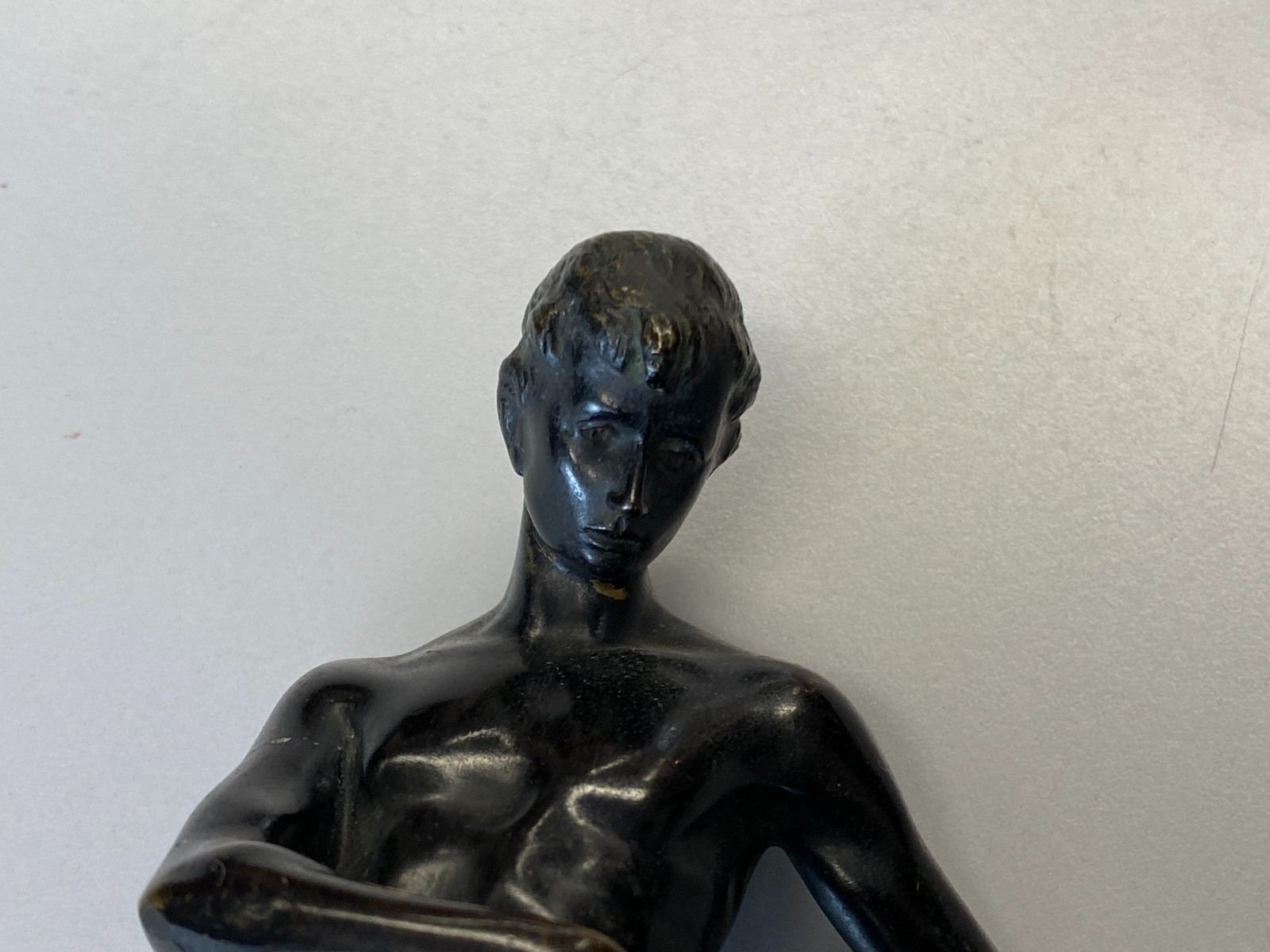 Julius Paul SCHMIDT-FELLING (1835-1920) BRONZE SKULPTUR JUNGER KÄMPFER AKT – Bild 13