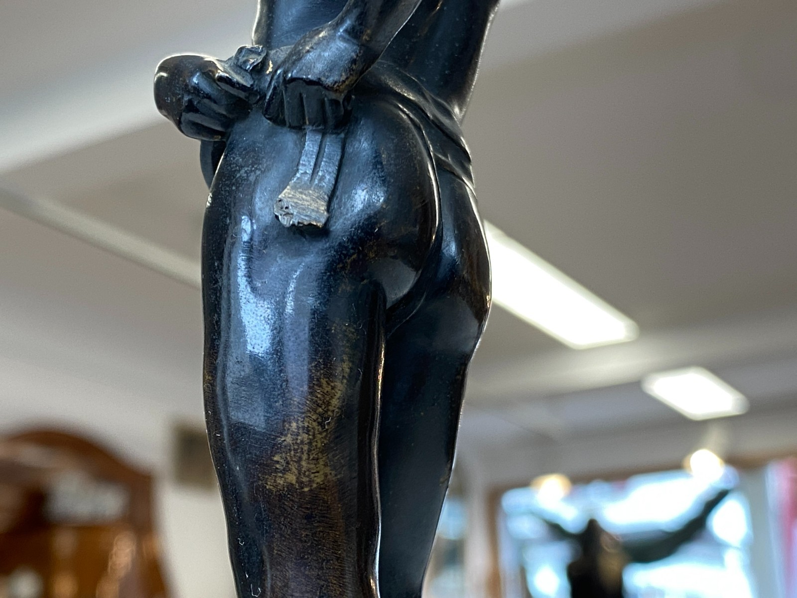 Julius Paul SCHMIDT-FELLING (1835-1920) BRONZE SKULPTUR JUNGER KÄMPFER AKT – Bild 10