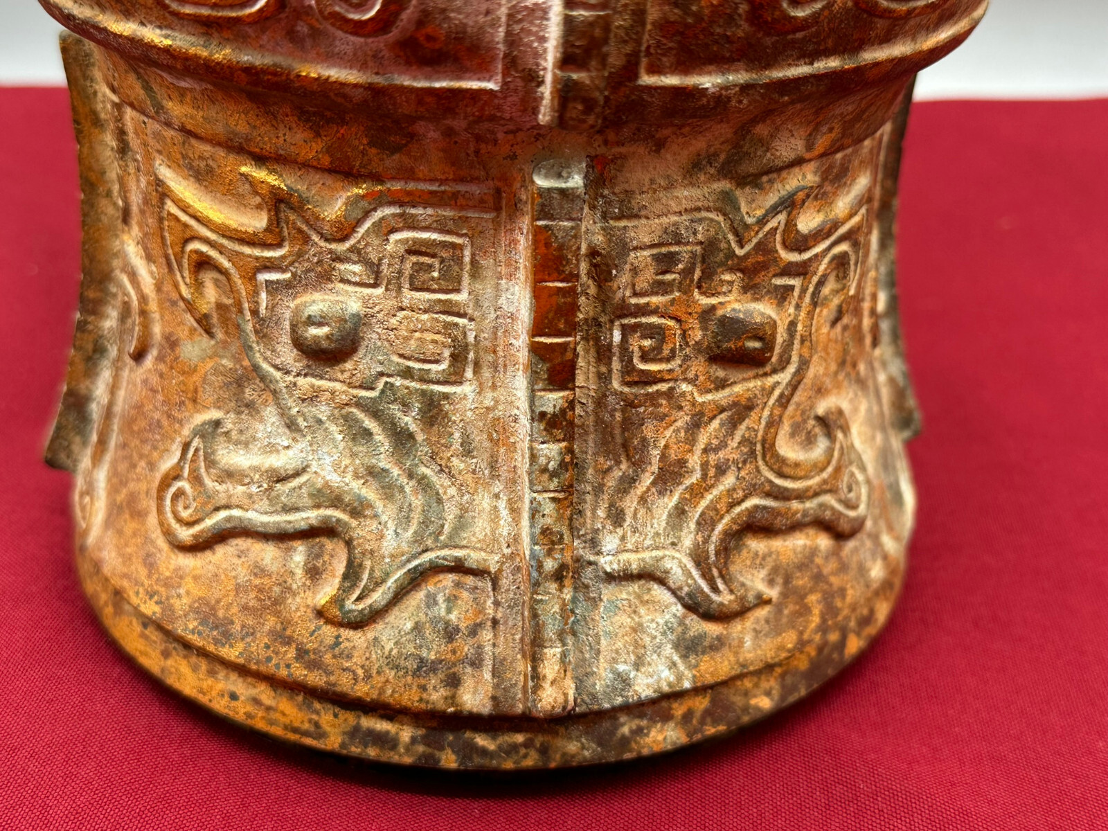 ANTIKE GROSSE VASE GEFÄSS JAPAN 19 TES JHDT BRONZE VERGOLDET 31,5cm – Bild 3