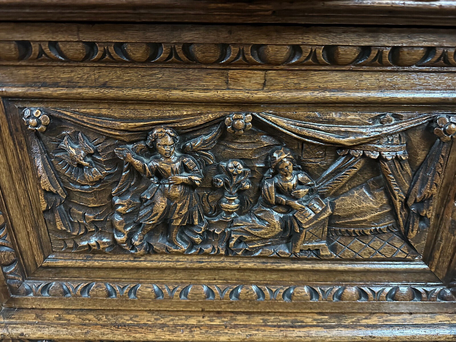 ANTIKER RENAISSANCE SCHRANK HOLLAND 17/18 TES JHDT PRUNKSCHNITZWERK LÖWENKÖPFE – Bild 8