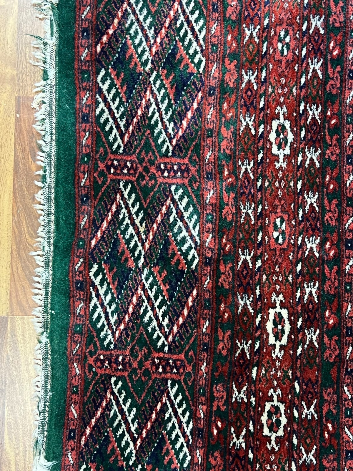 GROSSER TURKMEN TEPPICH AUS WOLLE HANDGEKNÜPFT ORIENTTEPPICH 380x310cm – Bild 8