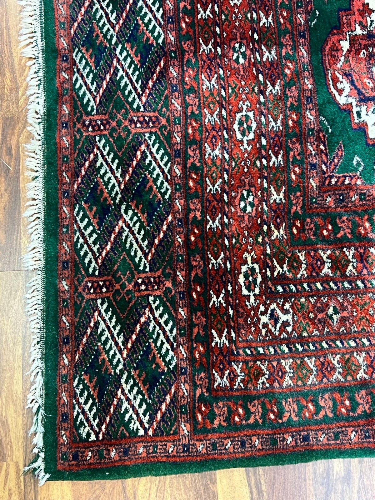 GROSSER TURKMEN TEPPICH AUS WOLLE HANDGEKNÜPFT ORIENTTEPPICH 380x310cm – Bild 9