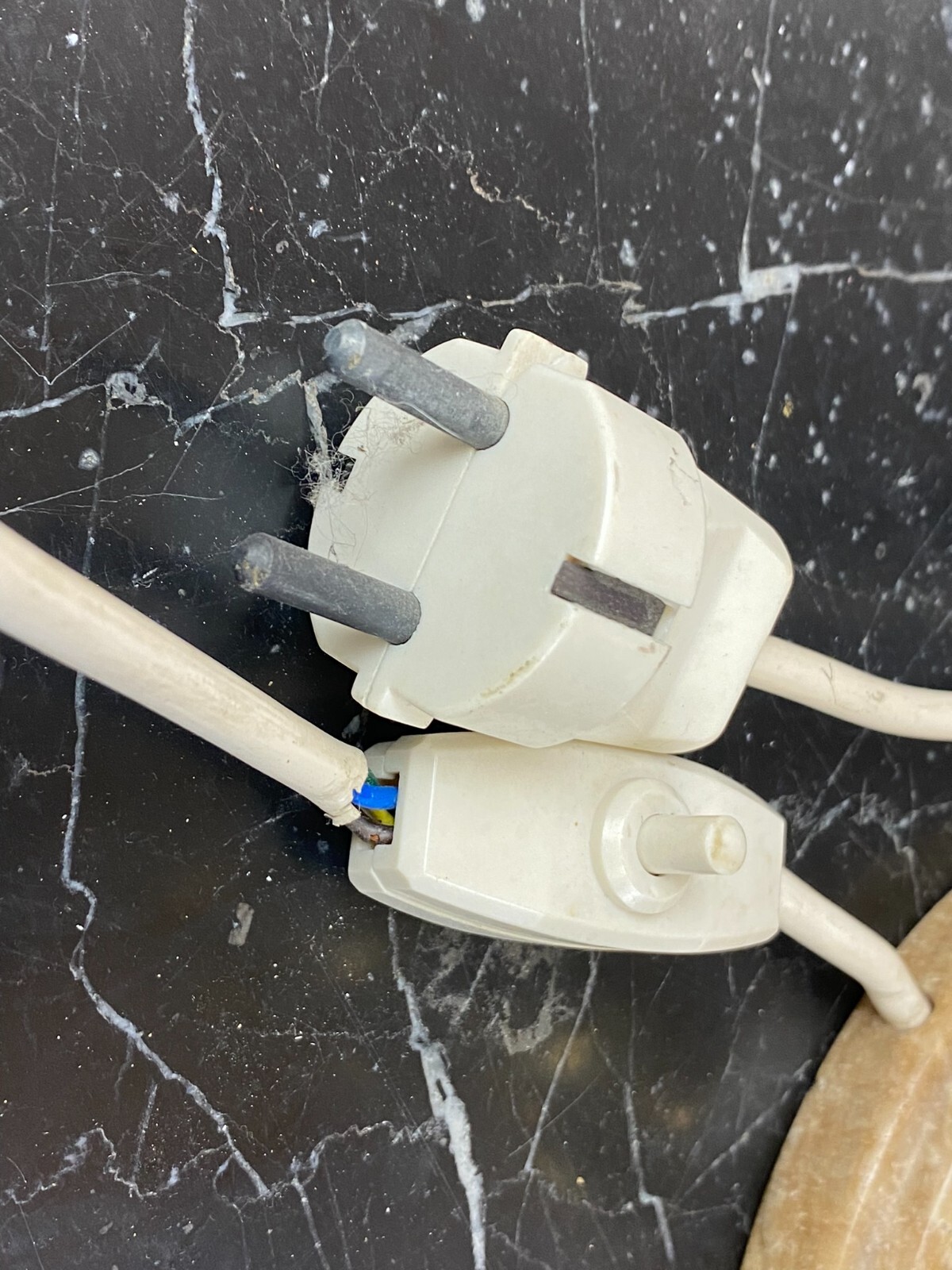 VINTAGE TISCHLAMPE FUSS AUS MESSING UND ONYX – Bild 12
