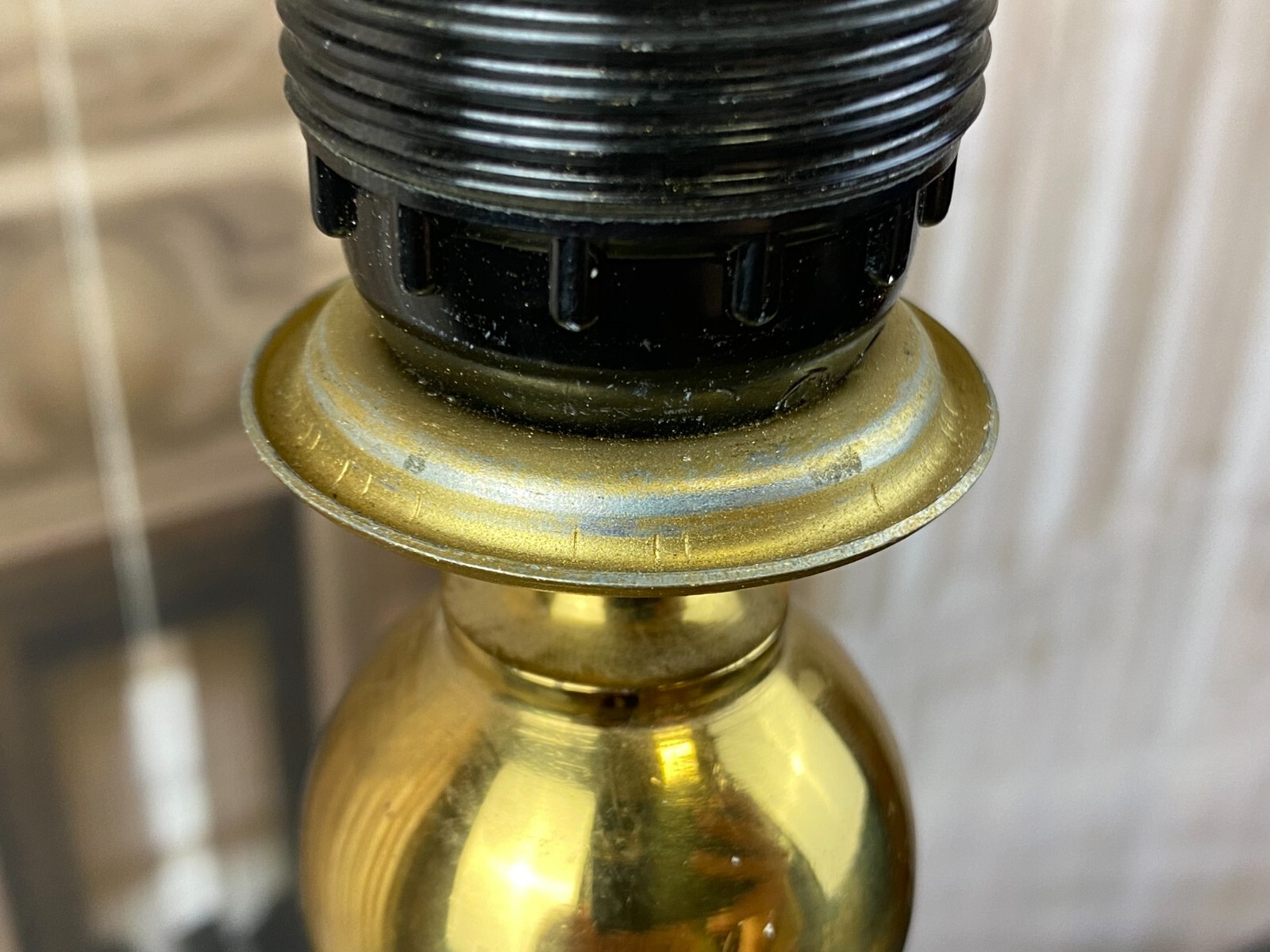 VINTAGE TISCHLAMPE FUSS AUS MESSING UND ONYX – Bild 14