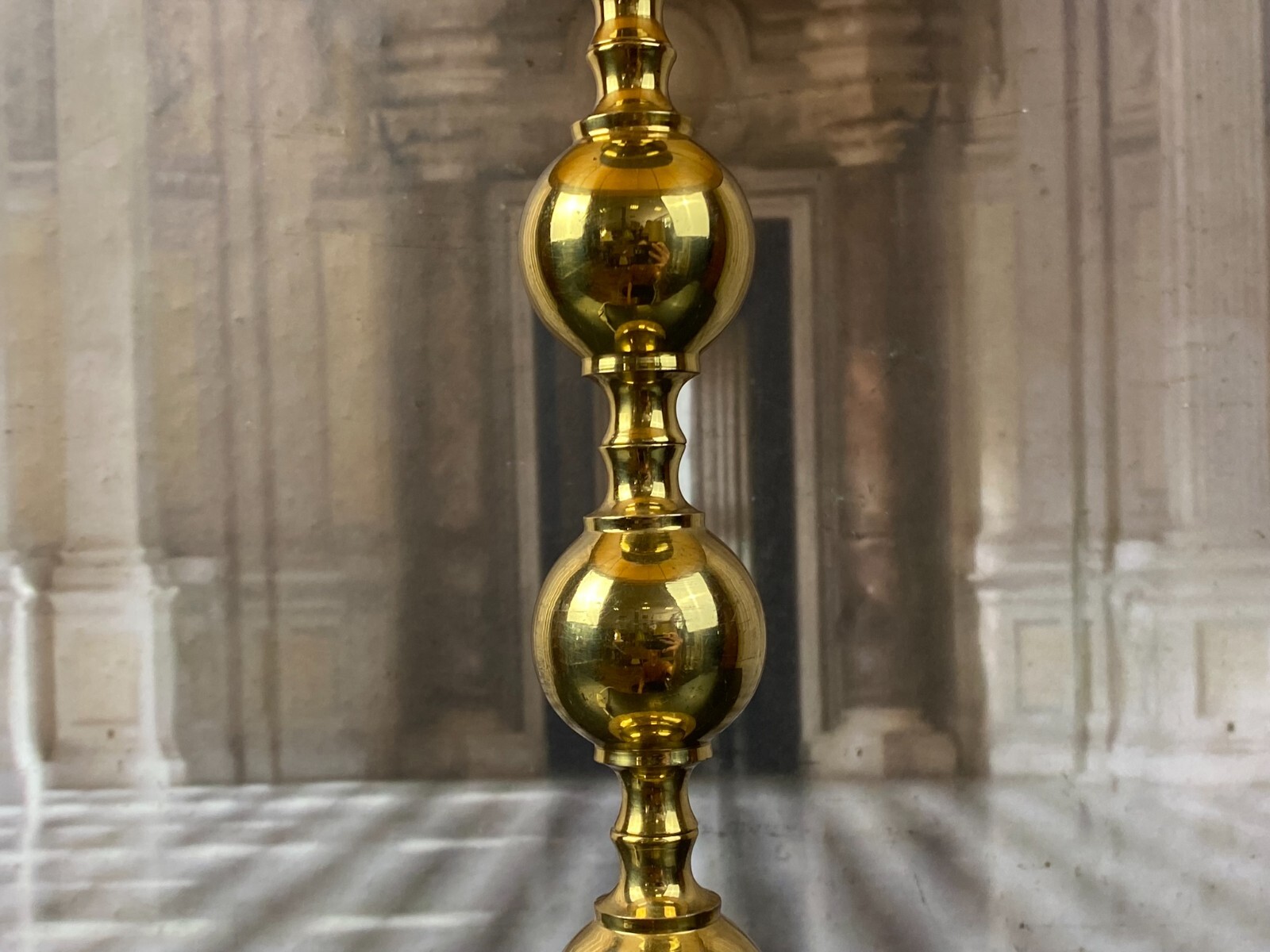 VINTAGE TISCHLAMPE FUSS AUS MESSING UND ONYX – Bild 8