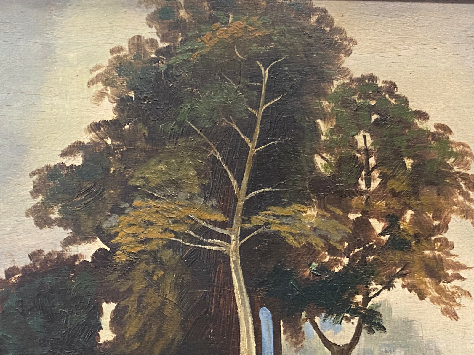 ÖL GEMÄLDE LANDSCHAFT KÜHE AM WEIHER SIGNIERT F. LASSEE ABMESSUNGEN 62x52cm – Bild 7