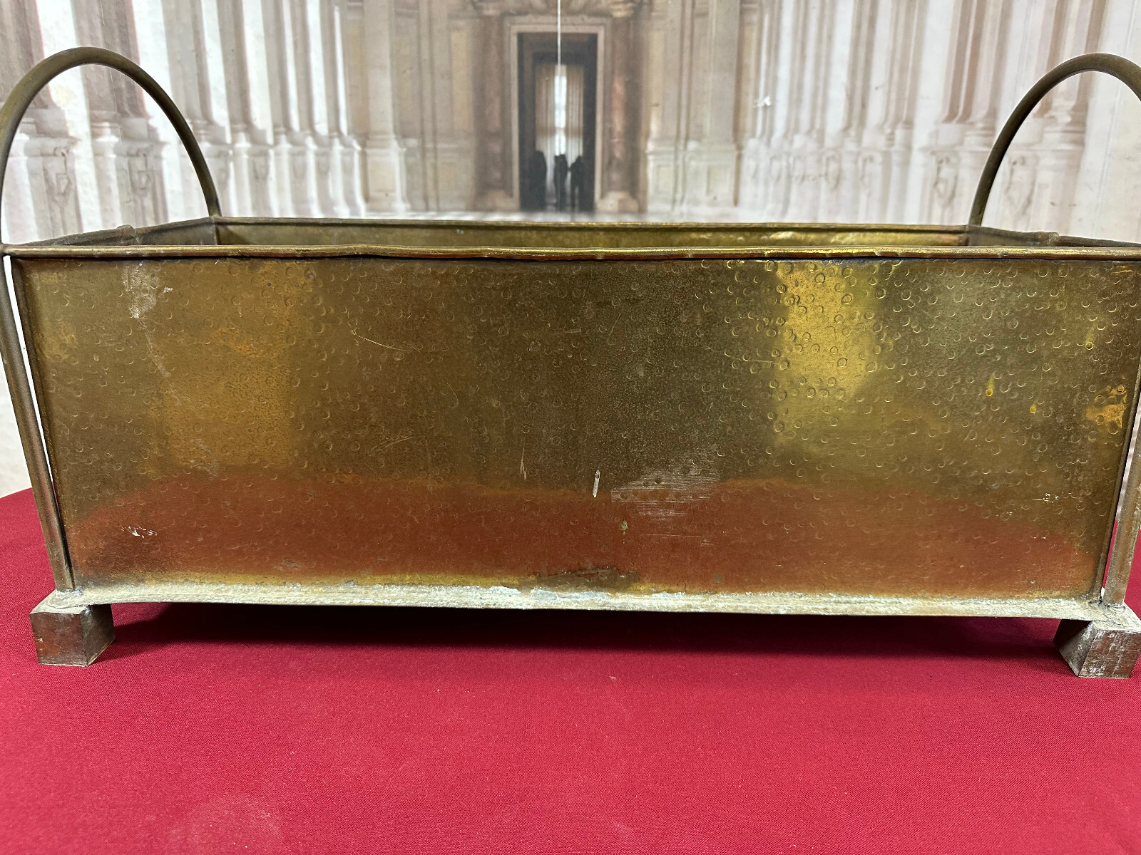 ANTIKER TRAGE BEHÄLTER AUS KUPFER FÜR APOTHEKER FLASCHEN UM 1900 – Bild 3