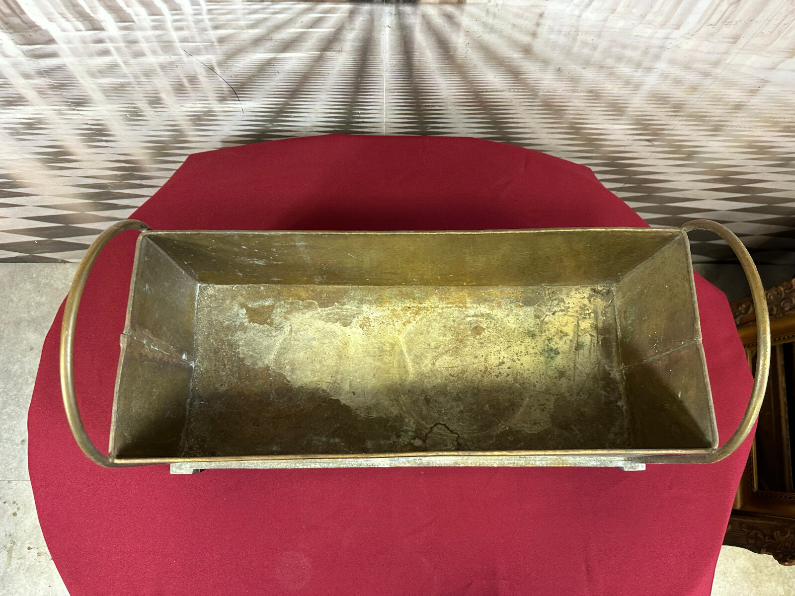 ANTIKER TRAGE BEHÄLTER AUS KUPFER FÜR APOTHEKER FLASCHEN UM 1900 – Bild 9