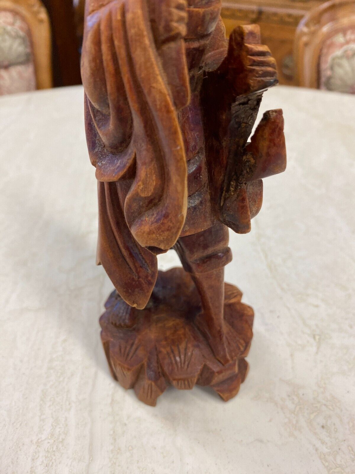 CHINA SKULPTUR AUS HOLZ BAUER 21cm HOCH – Bild 12